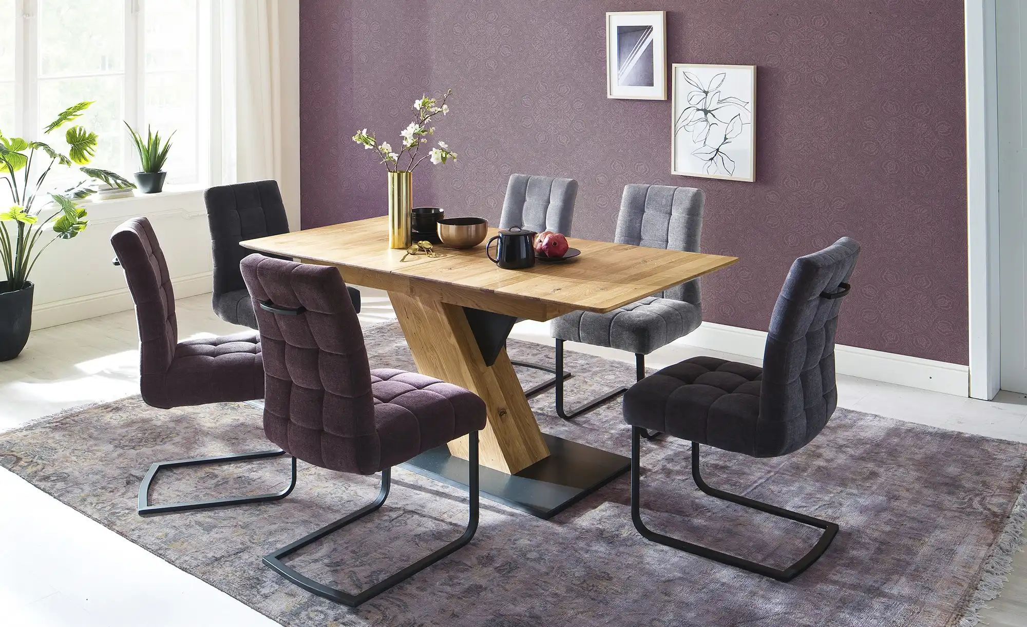 Thumbnail - uno Freischwinger mit Griff Malta ¦ grau ¦ Maße (cm): B: 48 H: 94 T: 66.0 Stühle > Schwingstühle - Höffner