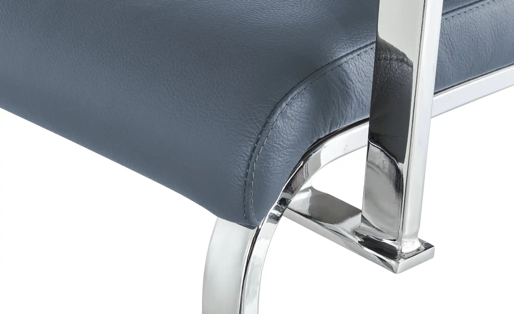 Wohnwert Freischwinger Mero | Marine (Dunkelblau) / Grau, Armlehne