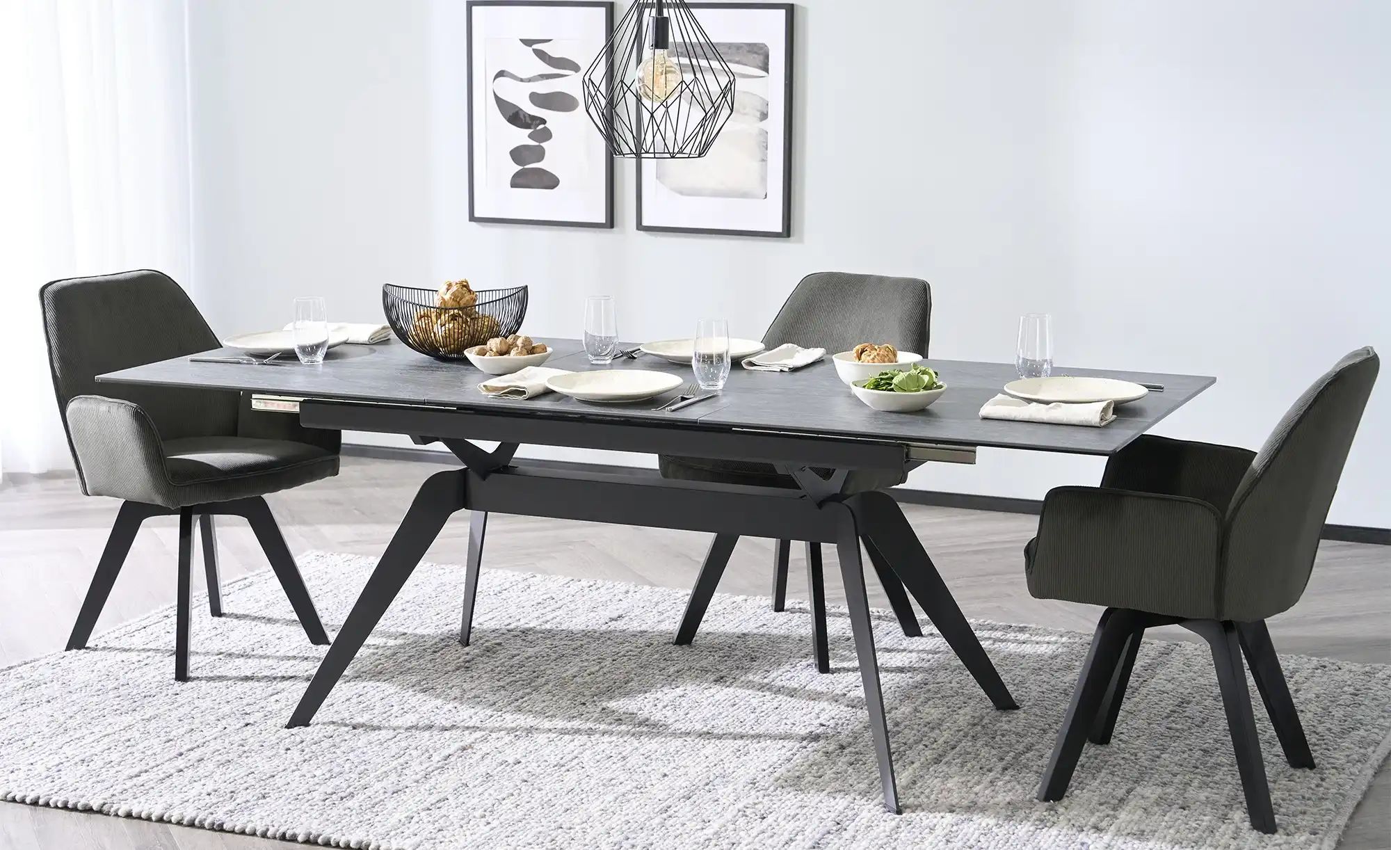 uno Keramiktisch ausziehbar Julien ¦ grau ¦ Maße (cm): B: 90 H: 75,8 Tische günstig online kaufen