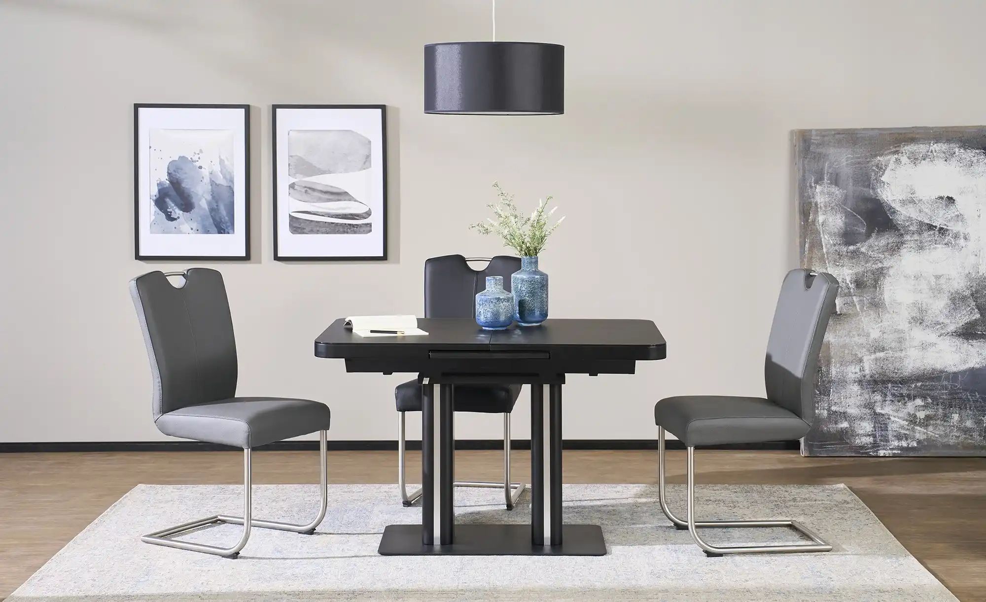 Thumbnail - Esstisch ausziehbar Tizian ¦ schwarz ¦ Maße (cm): B: 80 H: 75,5 Tische > Esstische > Esstische ausziehbar - Höffner