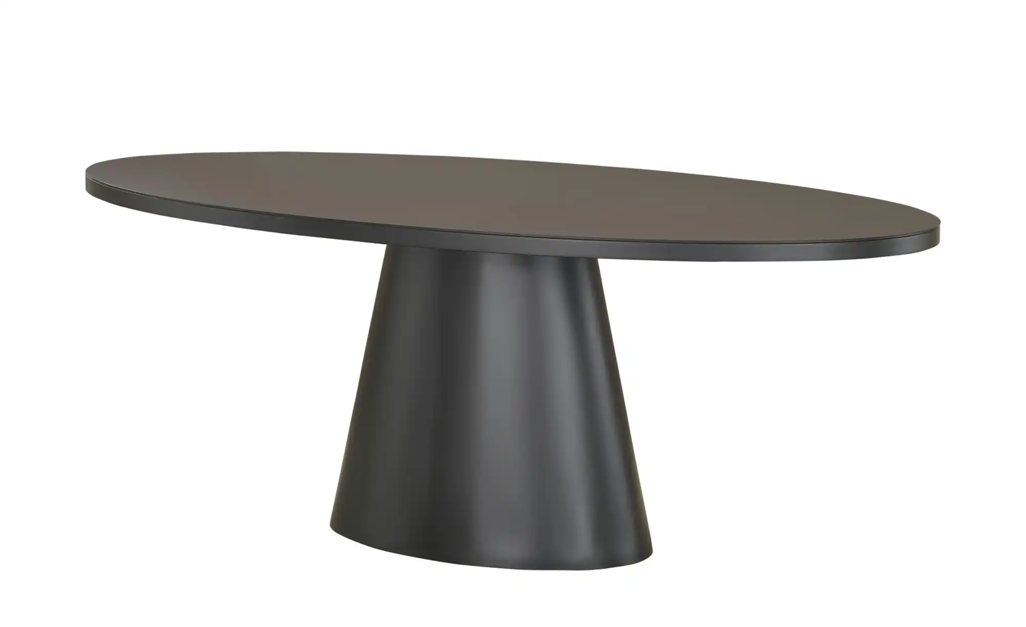 Esstisch mit Glastischplatte REFLECKTON 200cm Schwarz - Esstisch mit Glastischplatte REFLECKTON 200cm Schwarz