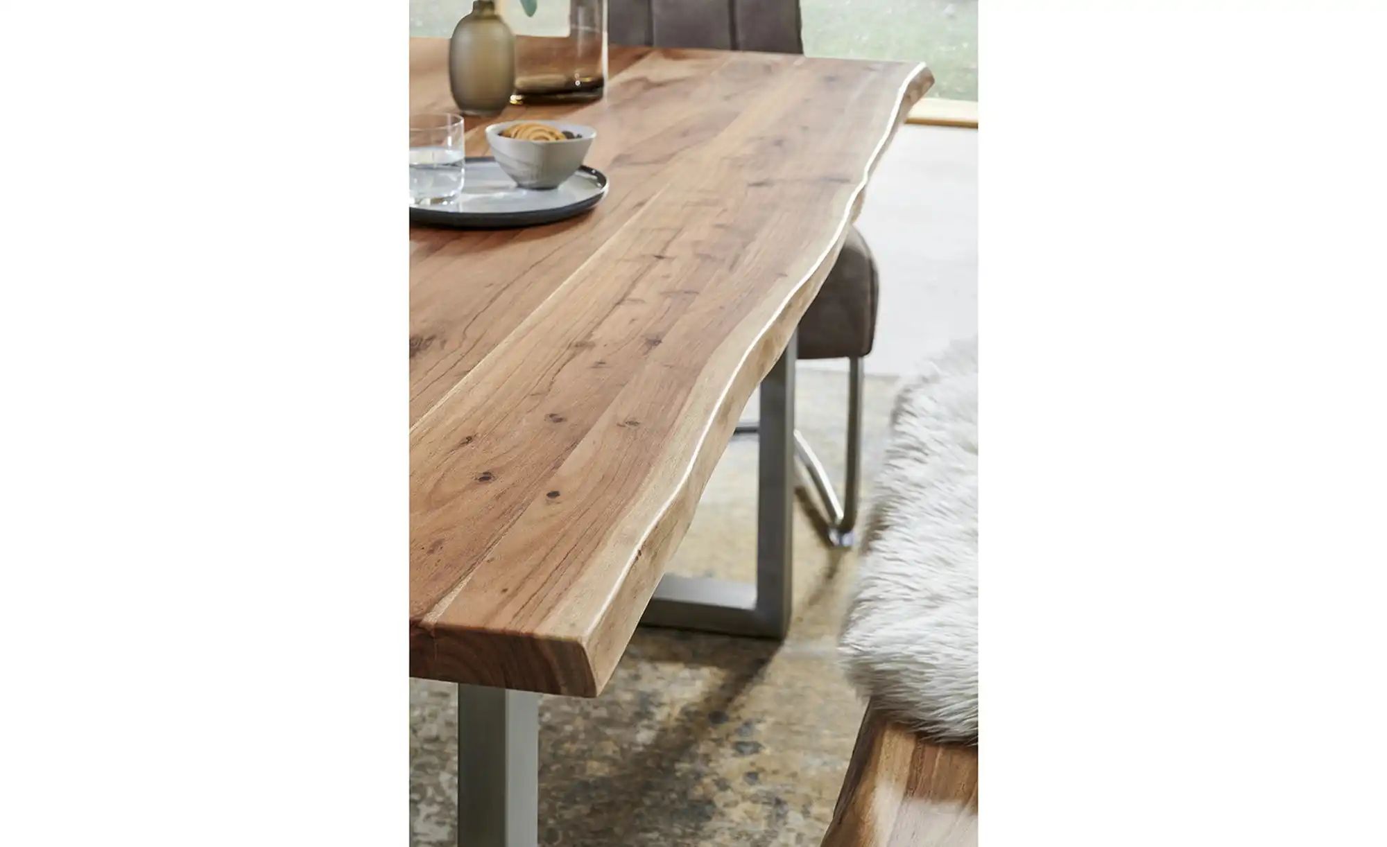 Thumbnail - Dine + Mine Kufen-Sitzbank massiv SigNature One ¦ holzfarben ¦ Maße (cm): B: 180 H: 48 T: 40.0 Bänke > Einzelbänke - Höf...