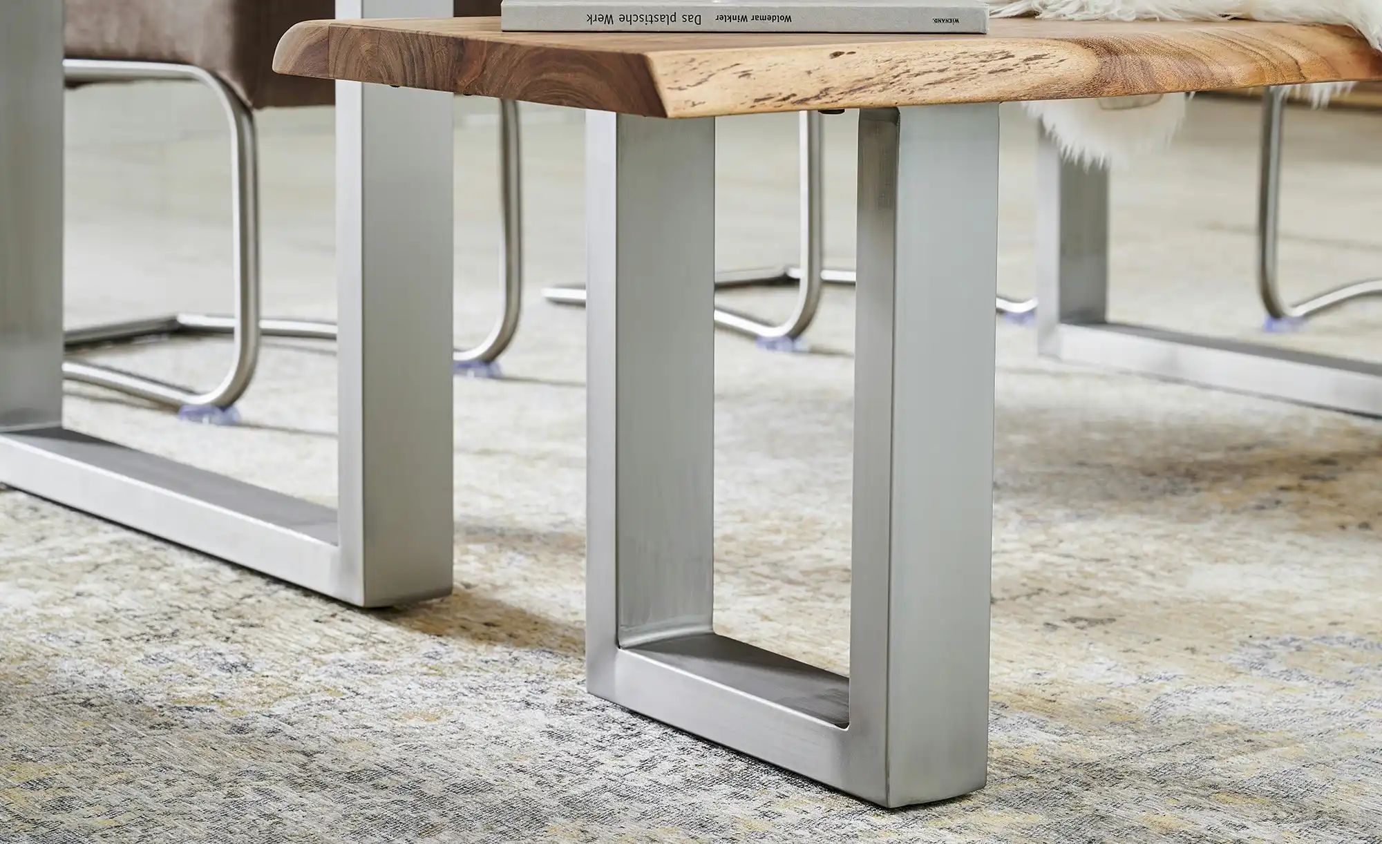 Thumbnail - Dine + Mine Kufen-Sitzbank massiv SigNature One ¦ holzfarben ¦ Maße (cm): B: 180 H: 48 T: 40.0 Bänke > Einzelbänke - Höf...