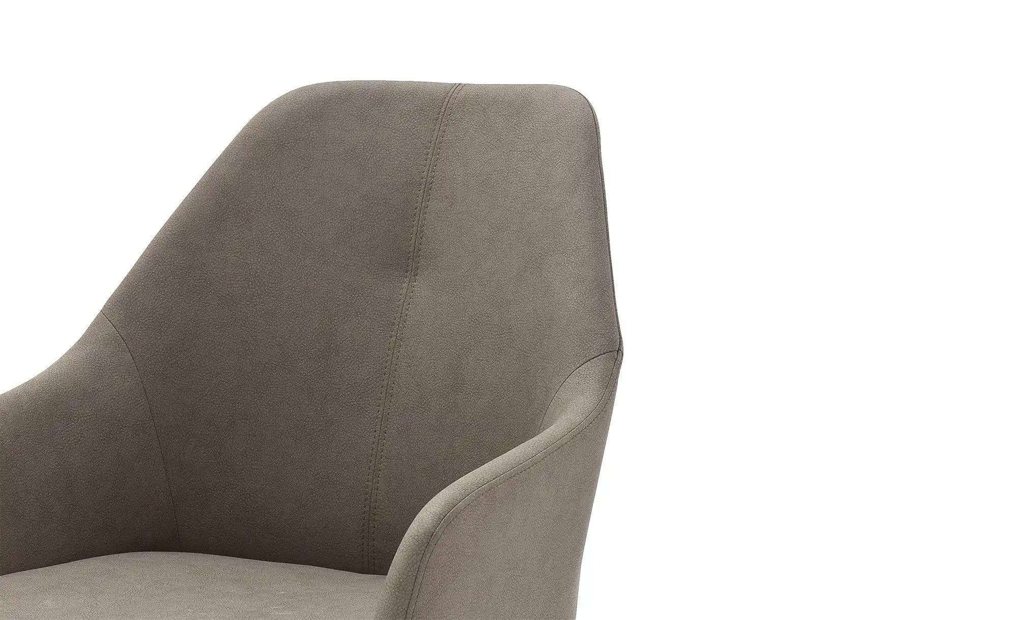 Esszimmerstuhl  mit Kunstlederbezug Dita ¦ beige ¦ Maße (cm): B: 55 H: 88 T günstig online kaufen