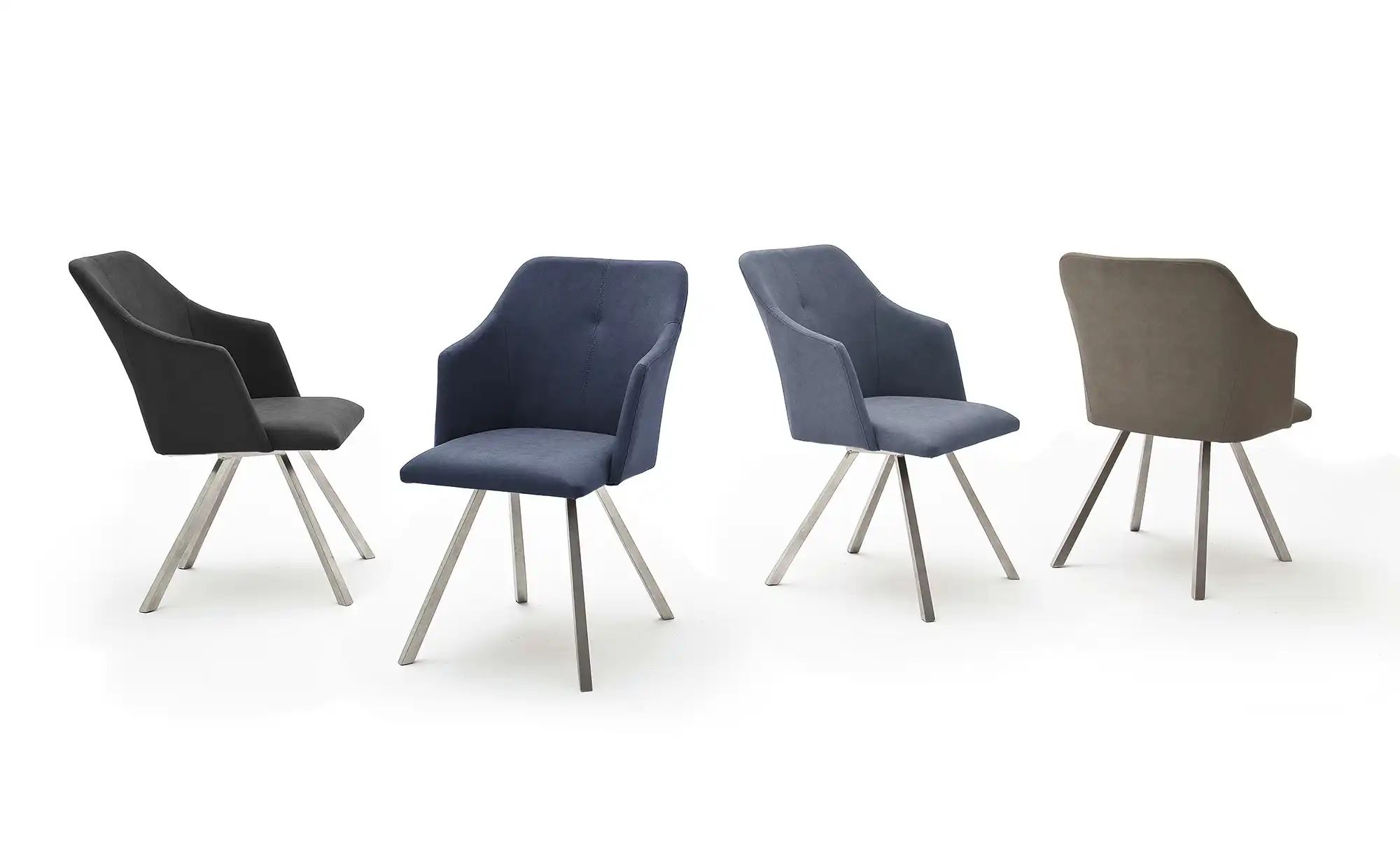 Esszimmerstuhl  mit Kunstlederbezug Dita ¦ blau ¦ Maße (cm): B: 55 H: 88 T: günstig online kaufen