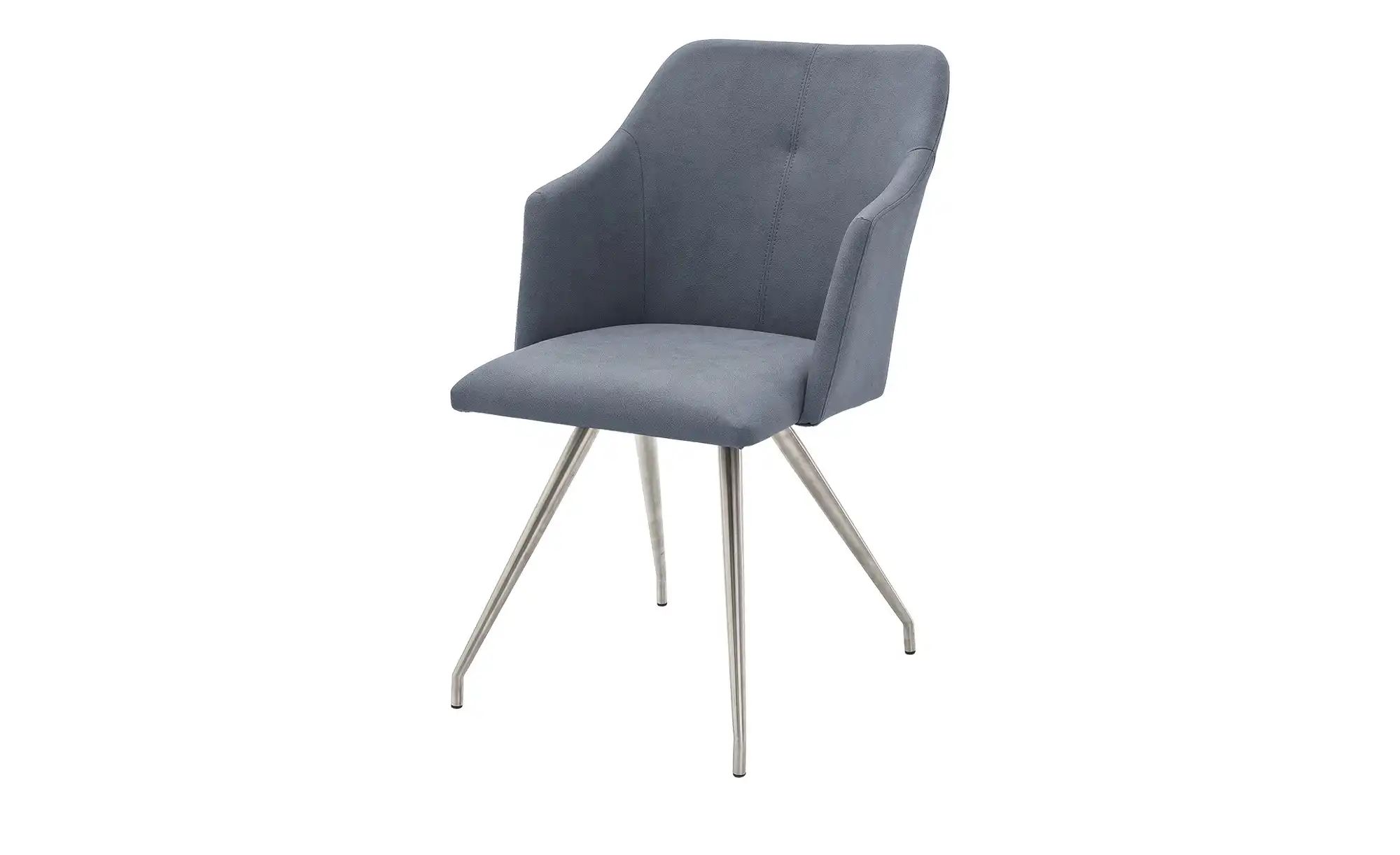 Esszimmerstuhl  mit Kunstlederbezug Dita ¦ blau ¦ Maße (cm): B: 55 H: 88 T: günstig online kaufen