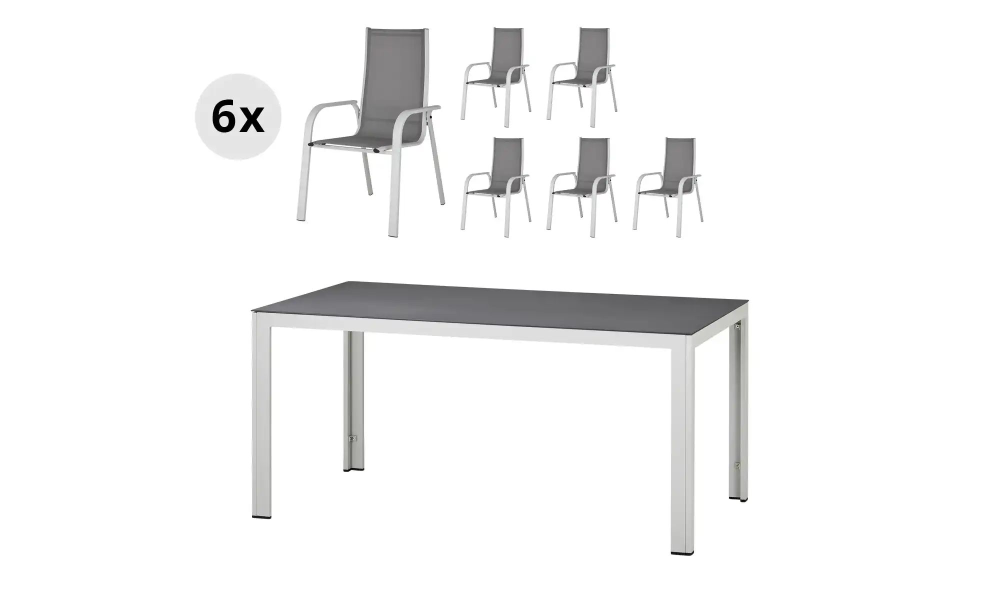 Garten-Sitzgruppe, 7-teilig ICY 90x160 - 