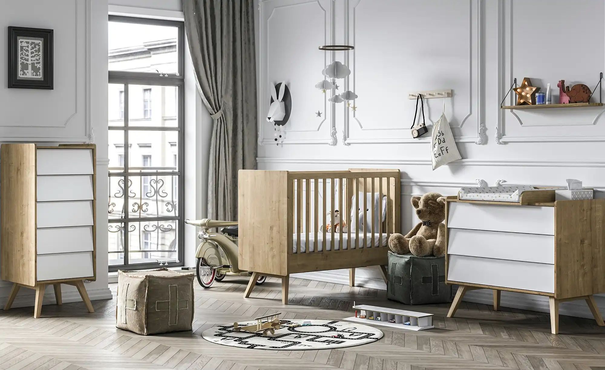 Babyzimmer, 4-teilig Vintage Baby | Möbel Höffner