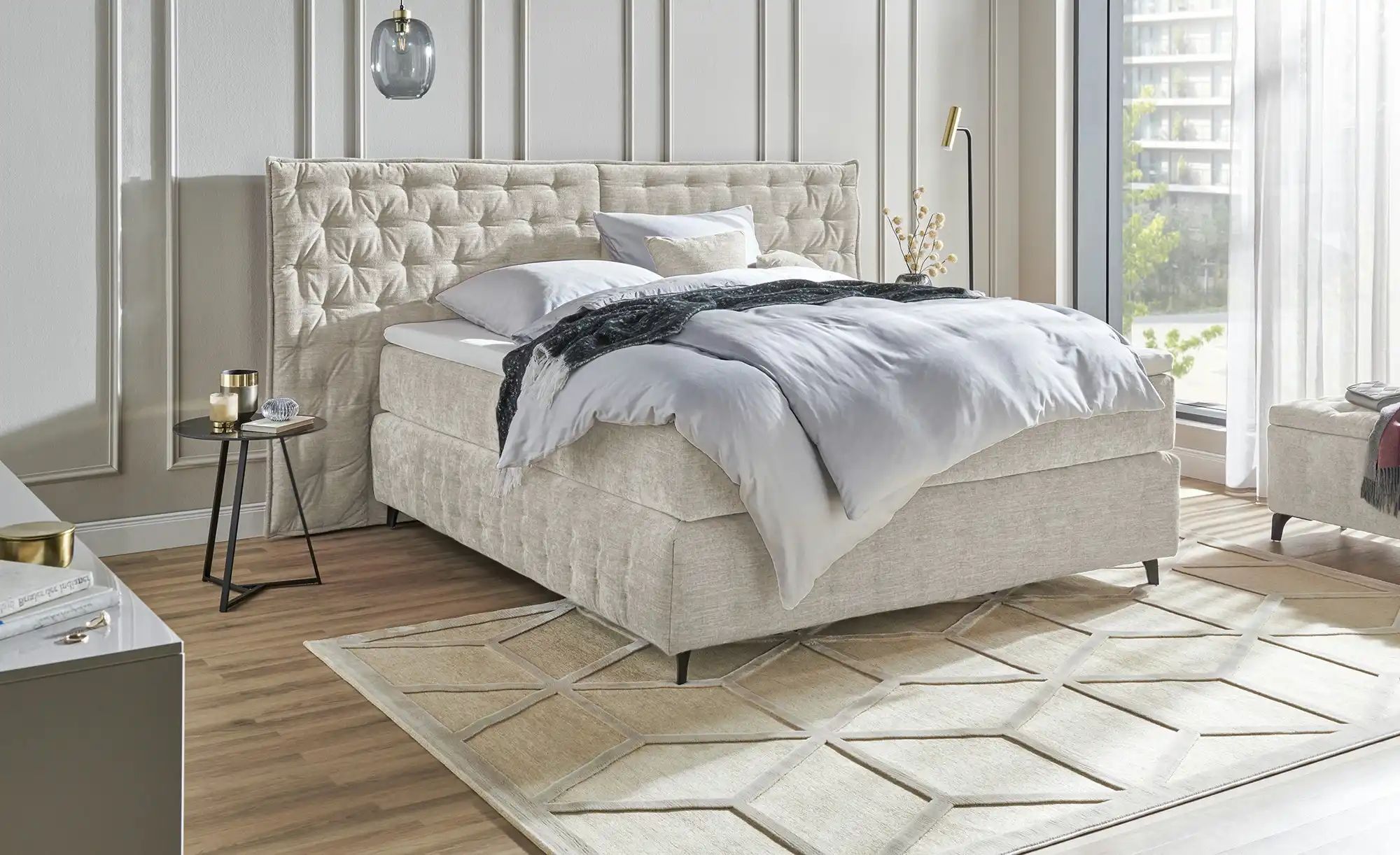 Kings and Queens Boxspringbett  Fjell ¦ beige ¦ Maße (cm): B: 260 H: 130 Be günstig online kaufen