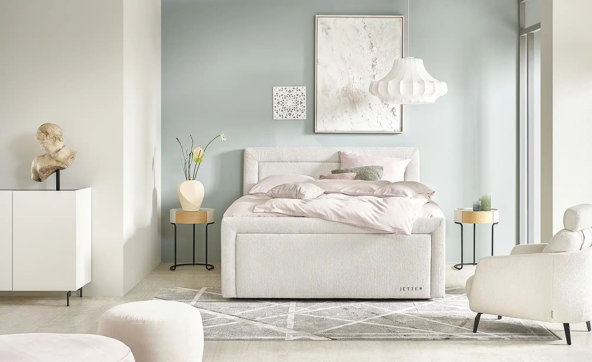 Thumbnail - Jette Home Boxspringbett Jette Frame ¦ creme ¦ Maße (cm): B: 204 H: 129 Betten > Boxspringbetten > Boxspringbetten 200x...
