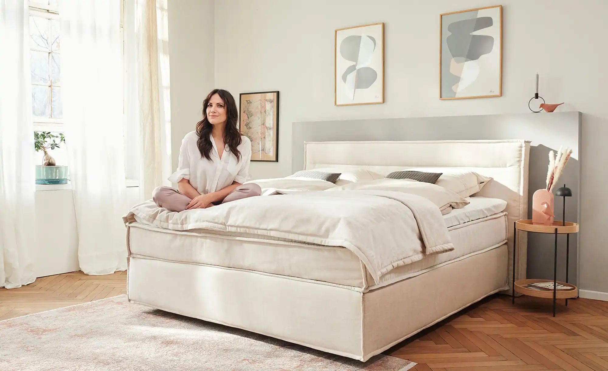 Thumbnail - Musterring Boxspringbett JustB! ¦ creme ¦ Maße (cm): B: 200 H: 115 Betten > Boxspringbetten > Boxspringbetten 180x200 -...