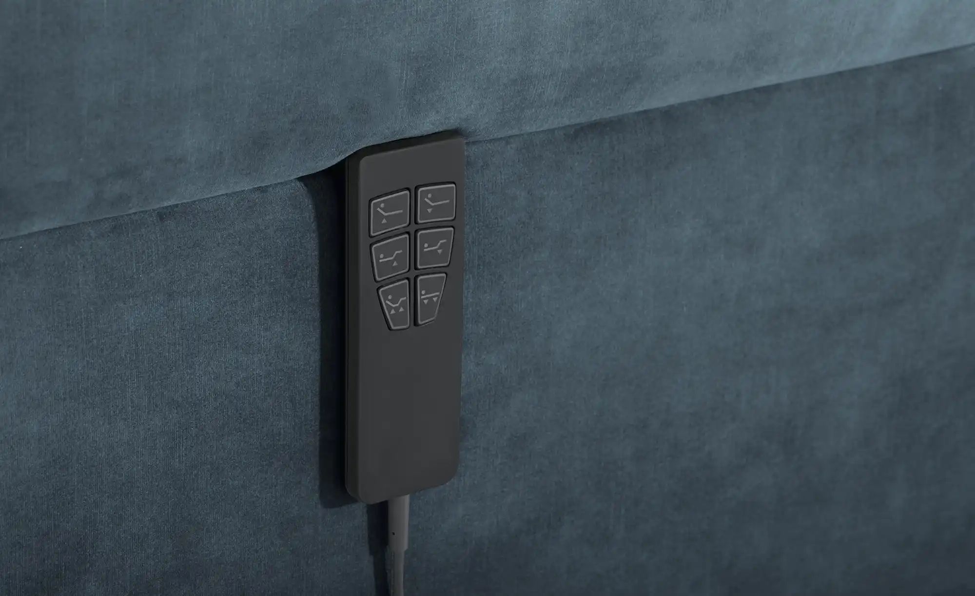 Thumbnail - Jette Home Motor-Boxspringbett  Jette Patch ¦ türkis/petrol ¦ Maße (cm): B: 182 H: 127 Betten > Boxspringbetten - Höffne...