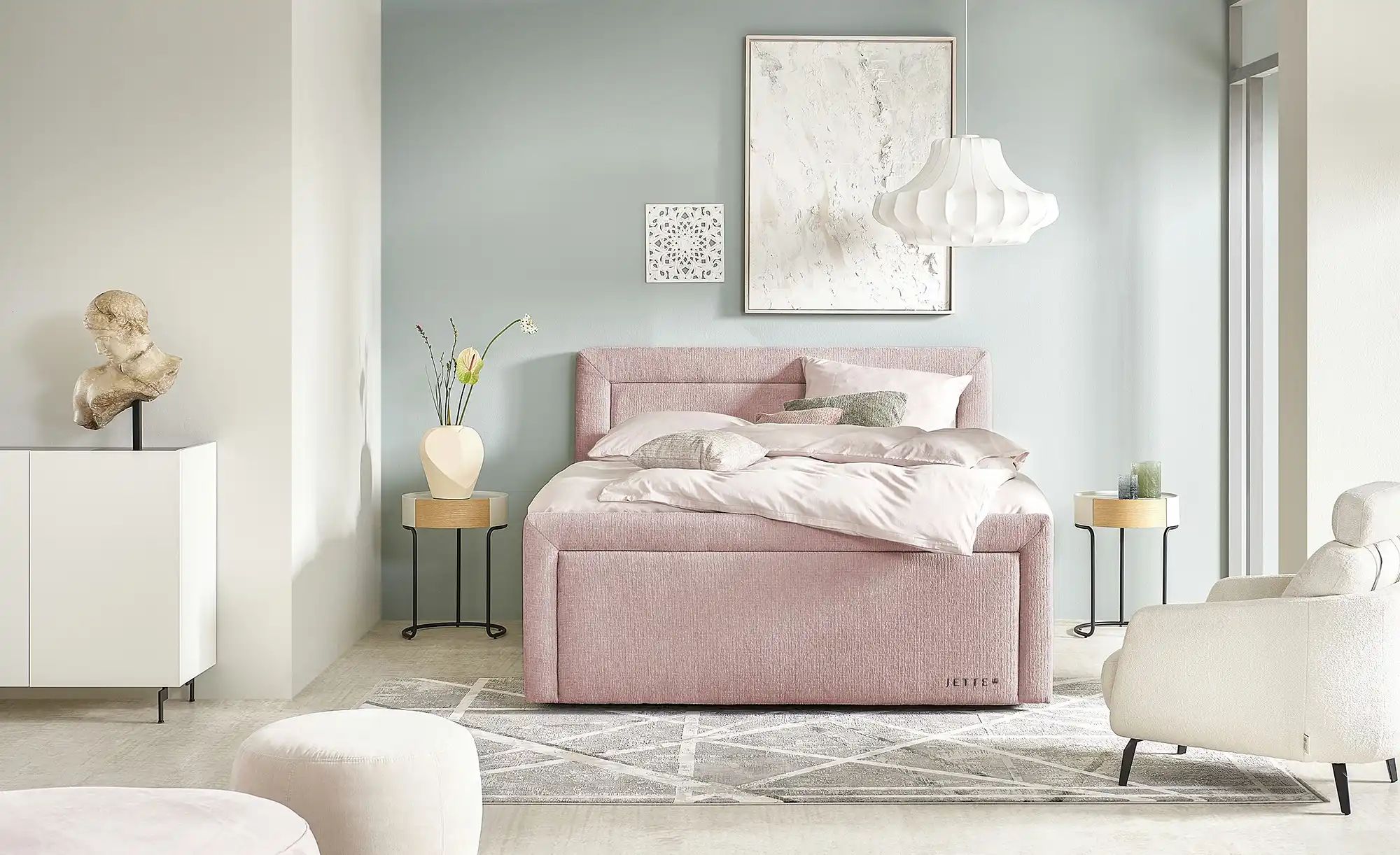 Thumbnail - Jette Home Boxspringbett Jette Frame ¦ rosa/pink ¦ Maße (cm): B: 204 H: 129 Betten > Boxspringbetten > Boxspringbetten ...