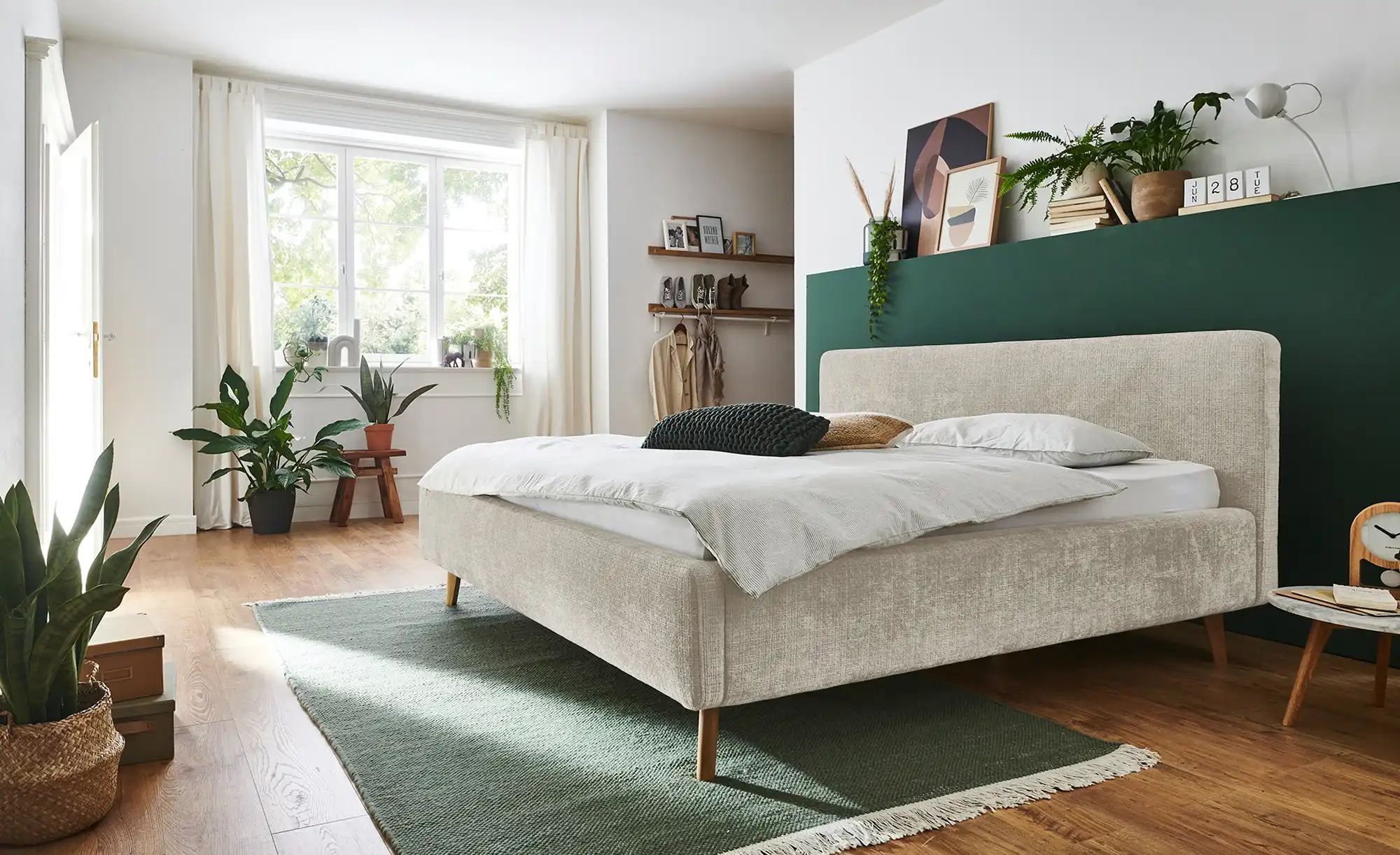 Thumbnail - Polsterbett in Bouclé Mattis ¦ beige ¦ Maße (cm): B: 201 H: 105 Betten > Komfortbetten - Höffner