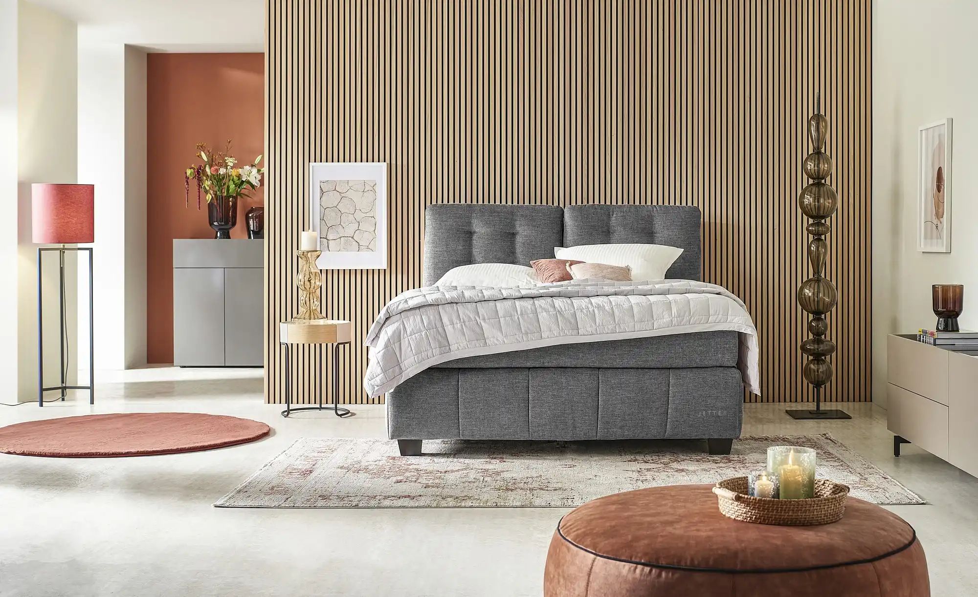 Thumbnail - Jette Home Boxspringbett Jette Pillow ¦ grau ¦ Maße (cm): B: 162 H: 140,5 Betten > Boxspringbetten - Höffner