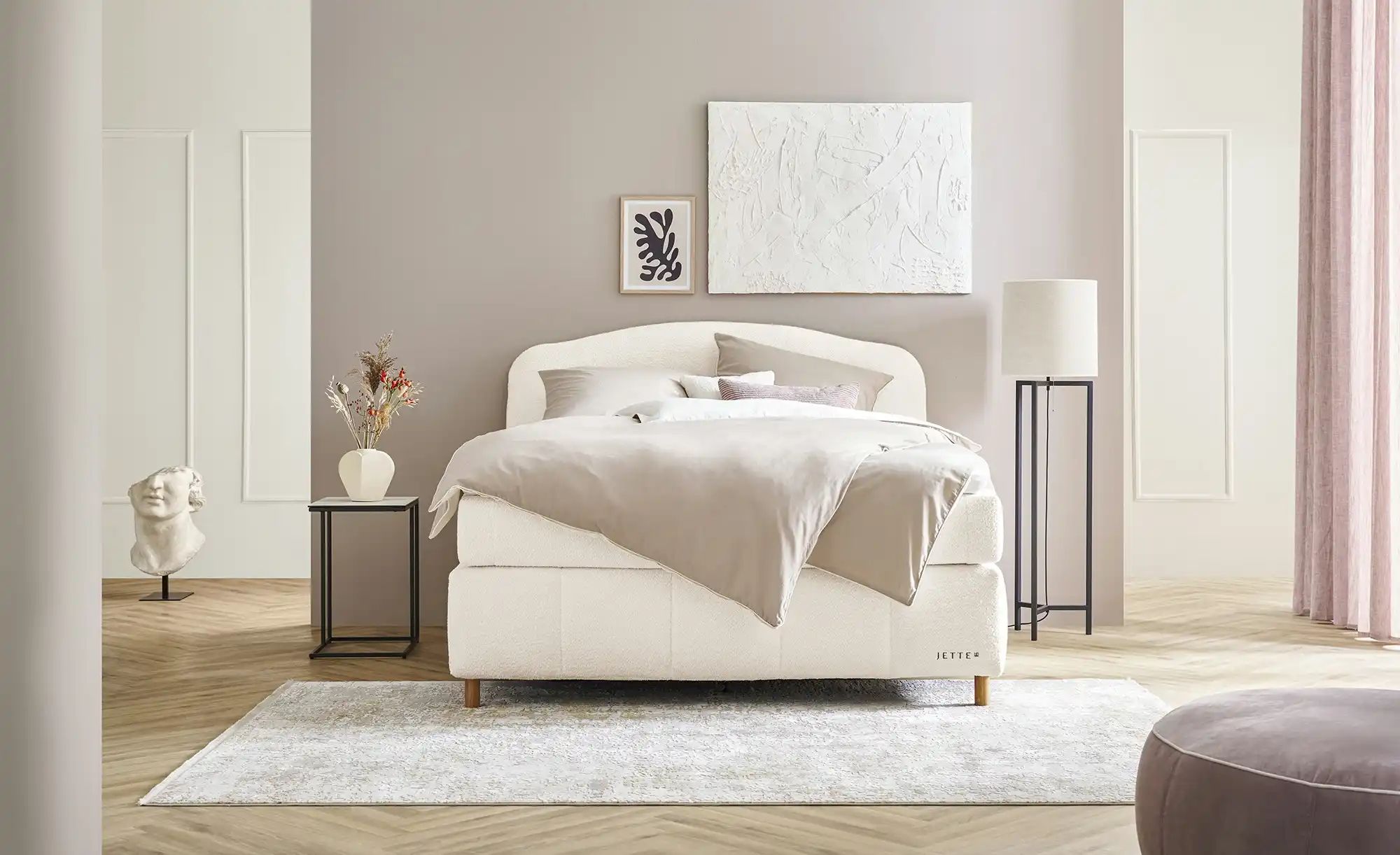 Jette Home Boxspringbett  Jette Cloud ¦ creme ¦ Maße (cm): B: 202 H: 132,5 günstig online kaufen