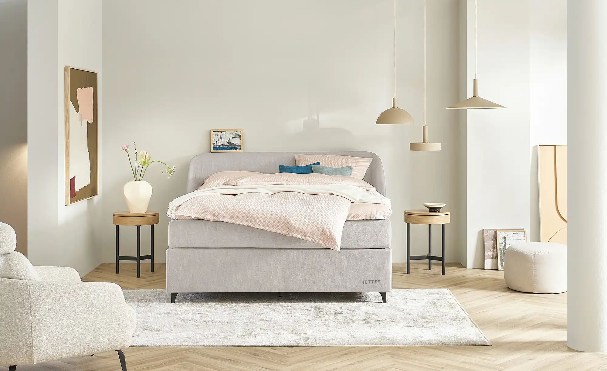 Jette Home Boxspringbett  Jette Embrace ¦ beige ¦ Maße (cm): B: 178 H: 126, günstig online kaufen