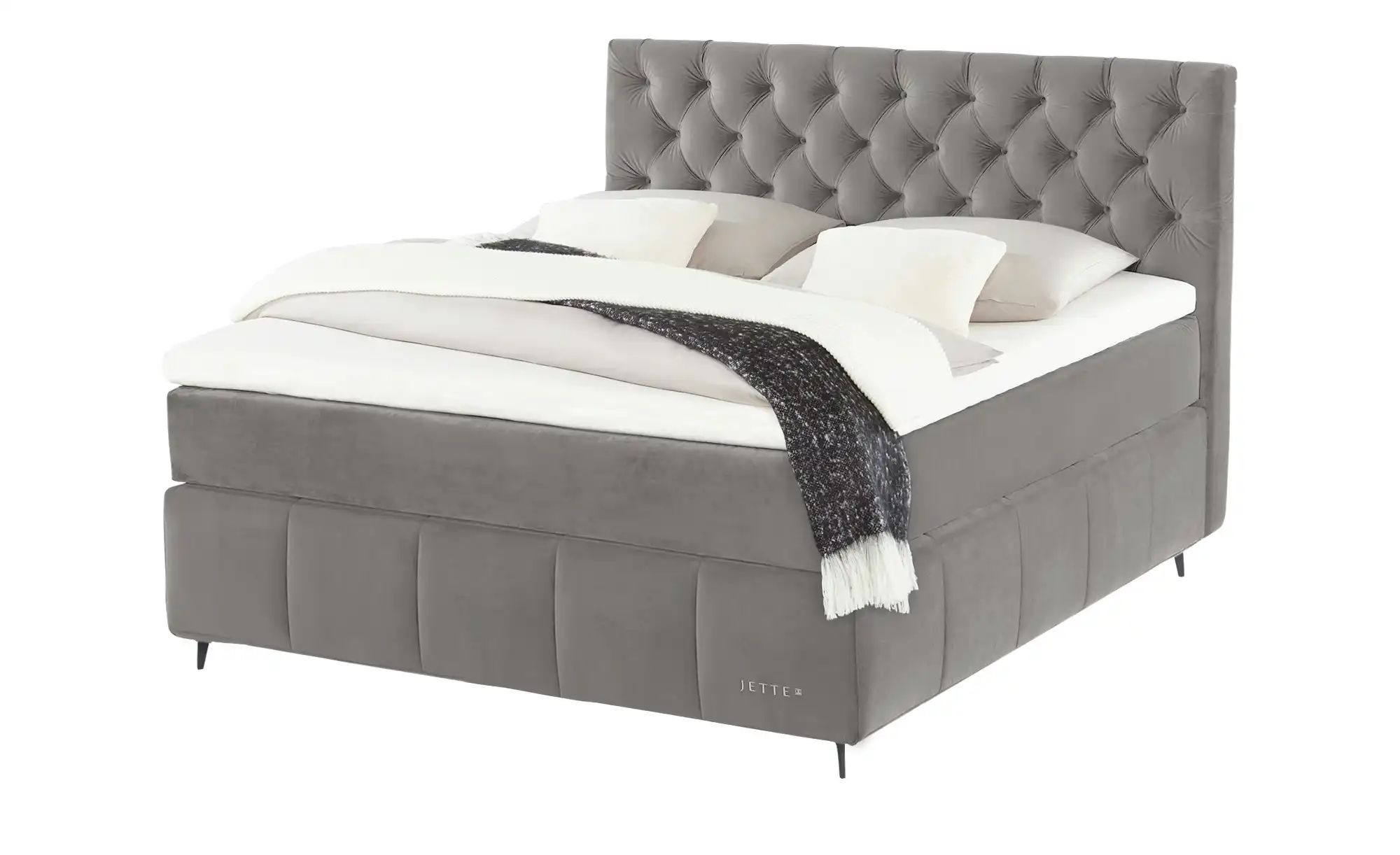 Jette Home Boxspringbett  Jette Glam ¦ grau ¦ Maße (cm): B: 202 H: 132,5 Be günstig online kaufen