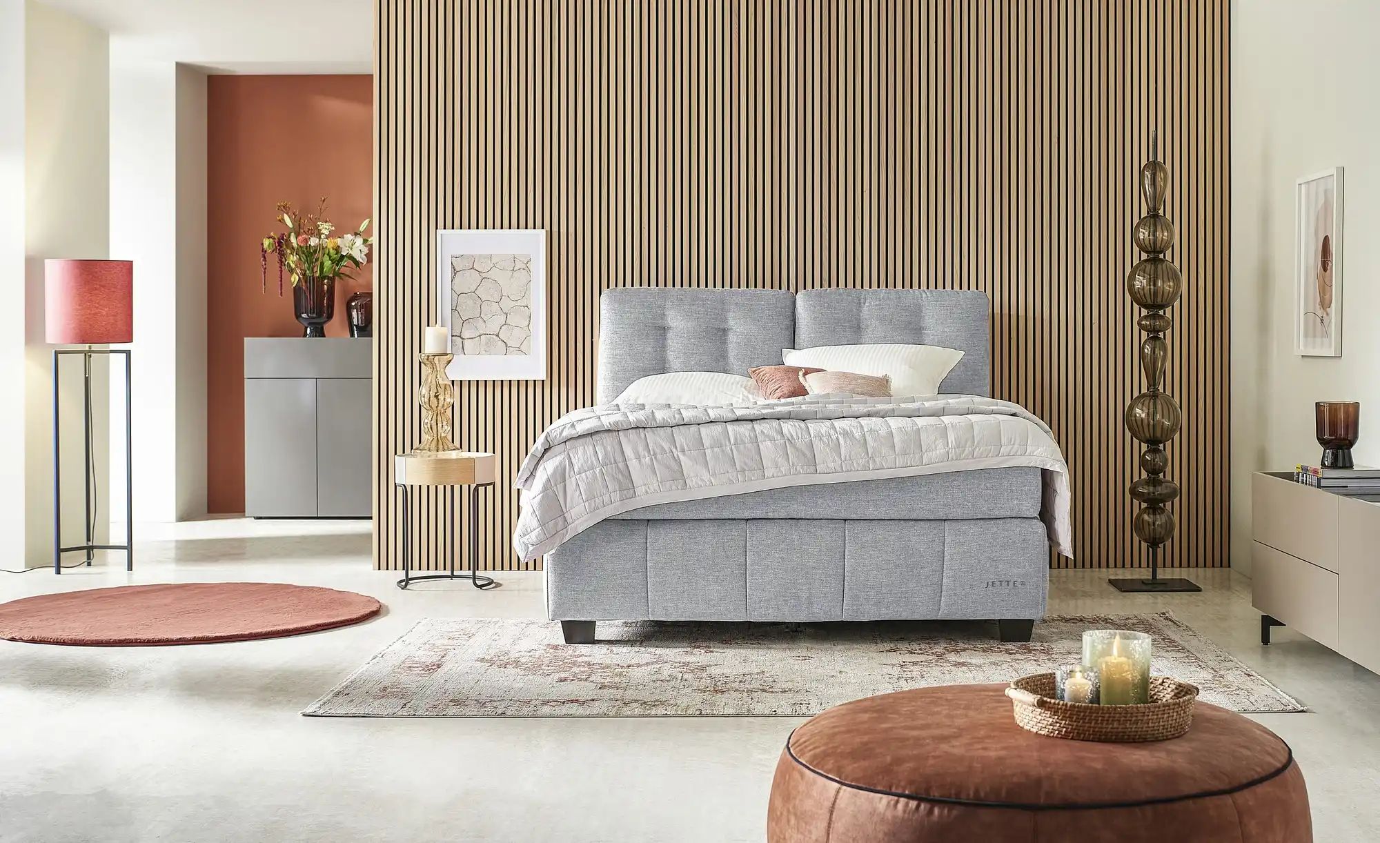Thumbnail - Jette Home Boxspringbett Jette Pillow ¦ grau ¦ Maße (cm): B: 202 H: 140,5 Betten > Komfortbetten - Höffner