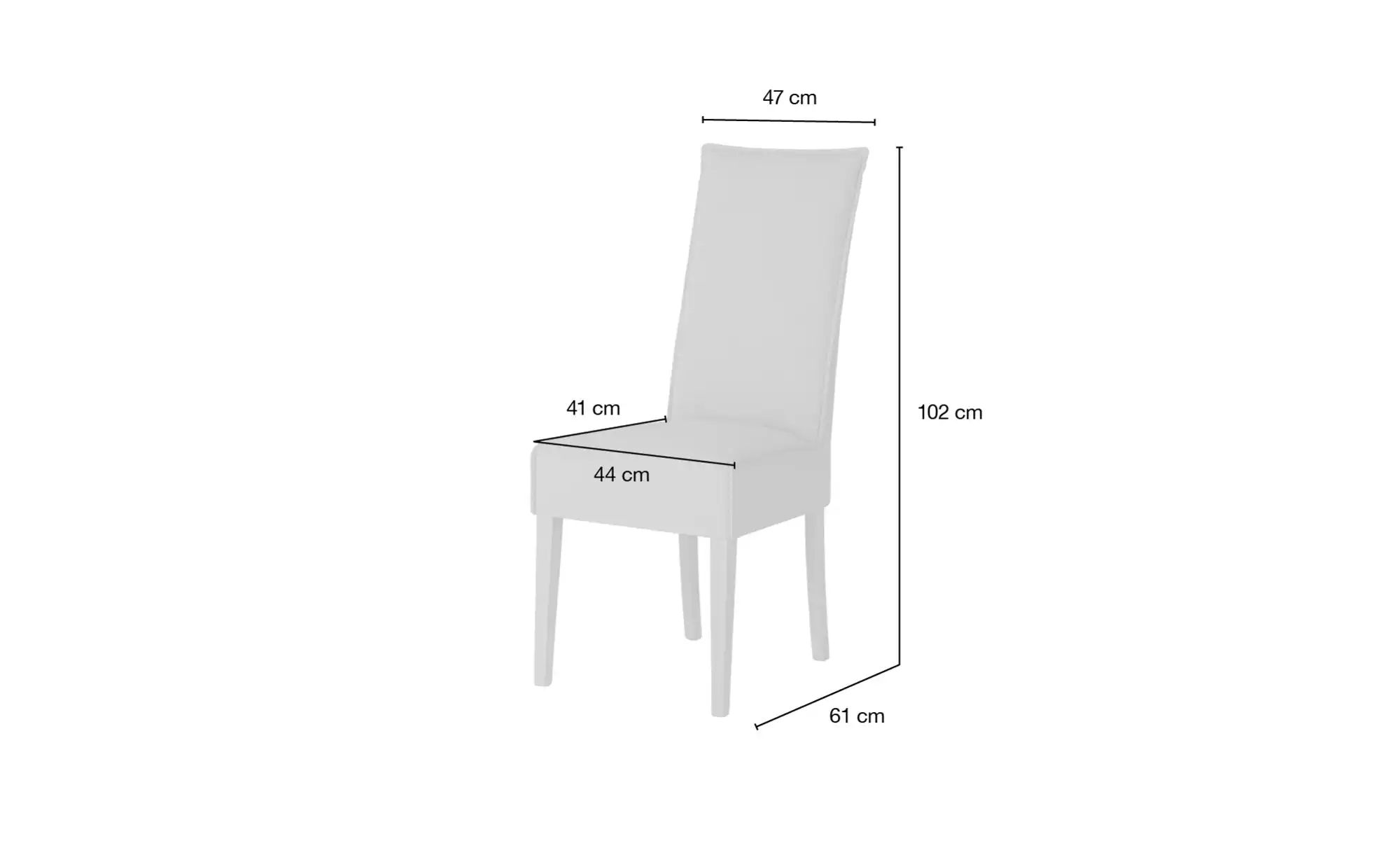 Woodford Esszimmerstuhl mit hoher Lehne Gerda ¦ grün ¦ Maße (cm): B: 47 H: günstig online kaufen