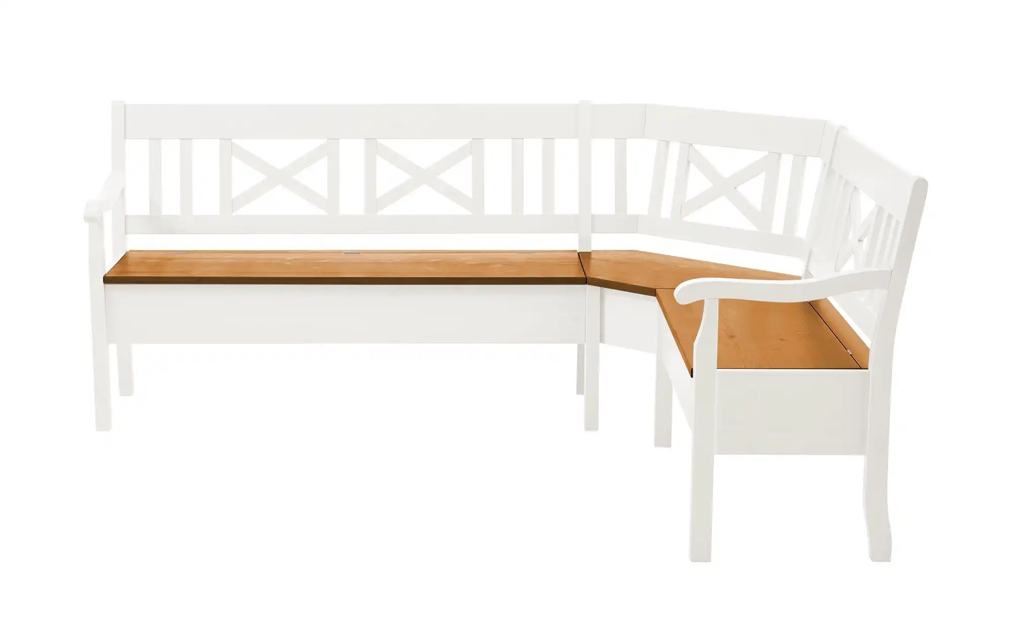 Thumbnail - maison bleue Truheneckbank massiv Florian ¦ weiß ¦ Maße (cm): H: 93 Bänke > Eckbänke - Höffner