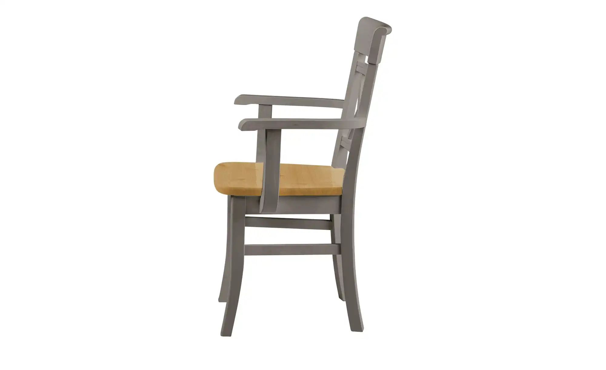 Thumbnail - maison bleue Holzstuhl  Florian ¦ grau ¦ Maße (cm): B: 61 H: 94 T: 43.0 Stühle > Esszimmerstühle > Esszimmerstühle mit A...