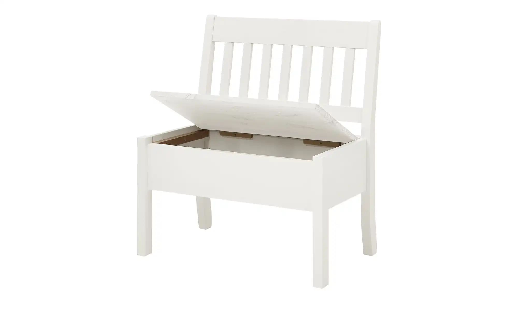 Thumbnail - maison bleue Sitzbank mit Stauraum massiv Bendix ¦ weiß ¦ Maße (cm): B: 82,7 H: 93 T: 58.0 Bänke > Einzelbänke - Höffner