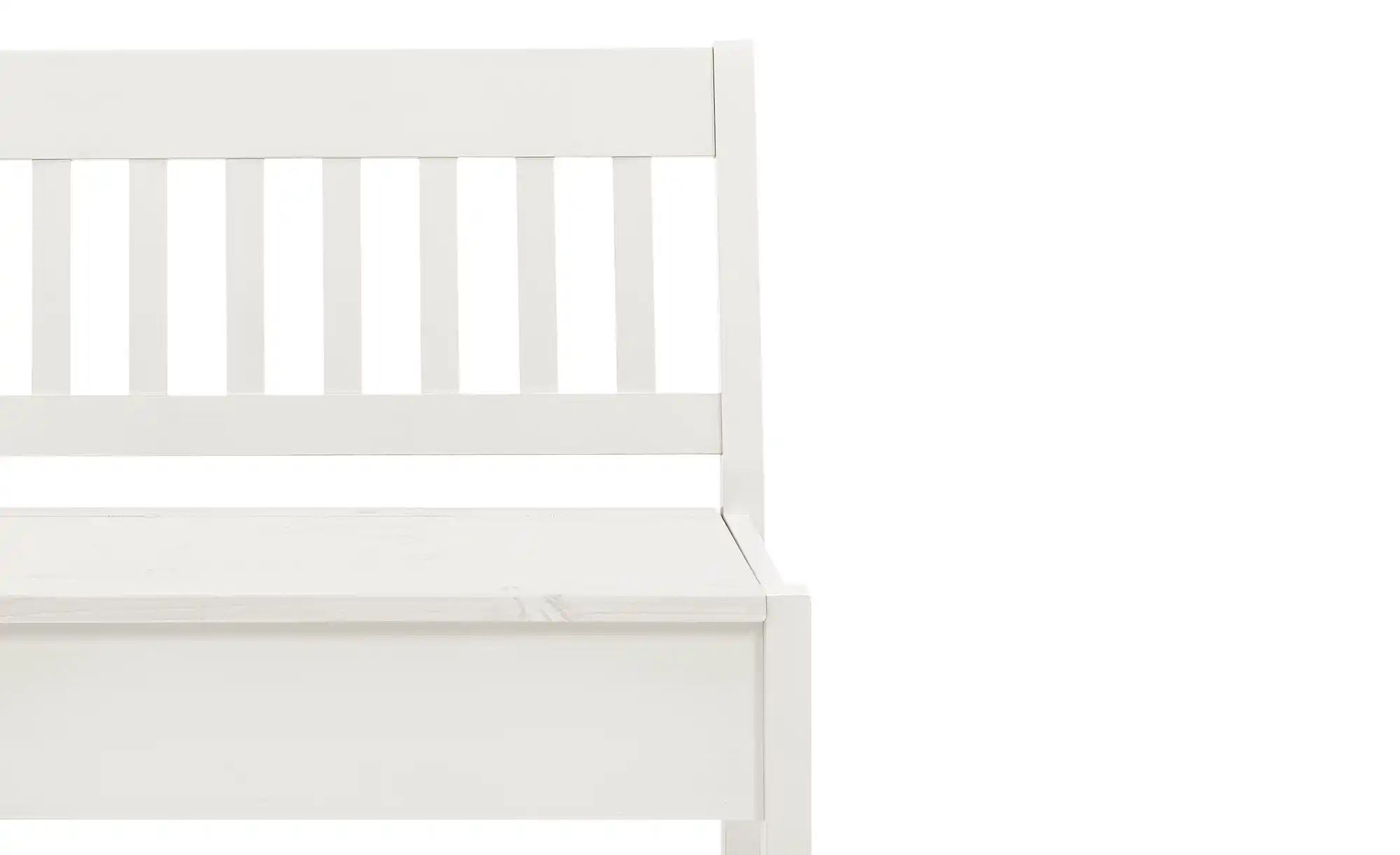 Thumbnail - maison bleue Sitzbank mit Stauraum massiv Bendix ¦ weiß ¦ Maße (cm): B: 82,7 H: 93 T: 58.0 Bänke > Einzelbänke - Höffner