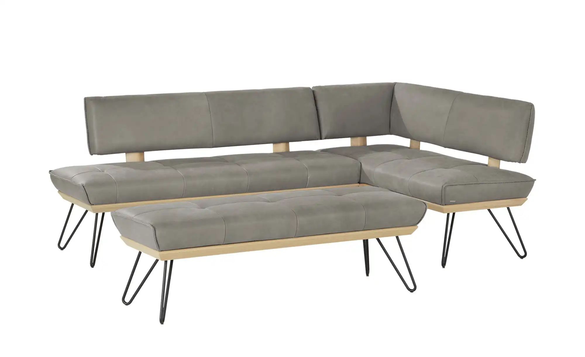 Thumbnail - KOINOR Hockerbank Leder Dining System 4 ¦ grau ¦ Maße (cm): B: 150 H: 49 T: 54.0 Bänke > Einzelbänke - Höffner