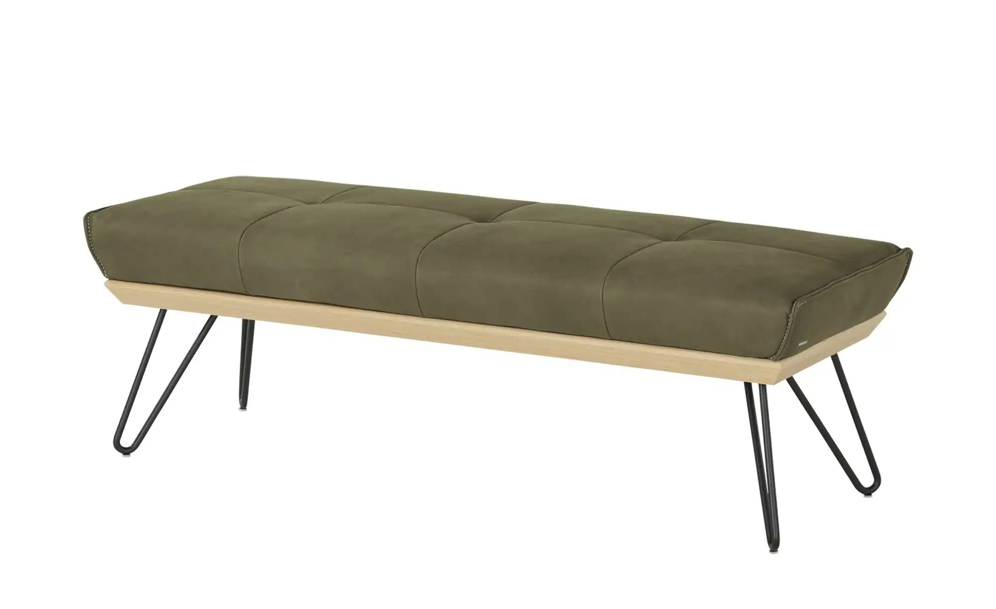 KOINOR Hockerbank Leder Dining System 4 ¦ grün ¦ Maße (cm): B: 130 H: 49 T: 54.0 Bänke > Einzelbänke - Höffner