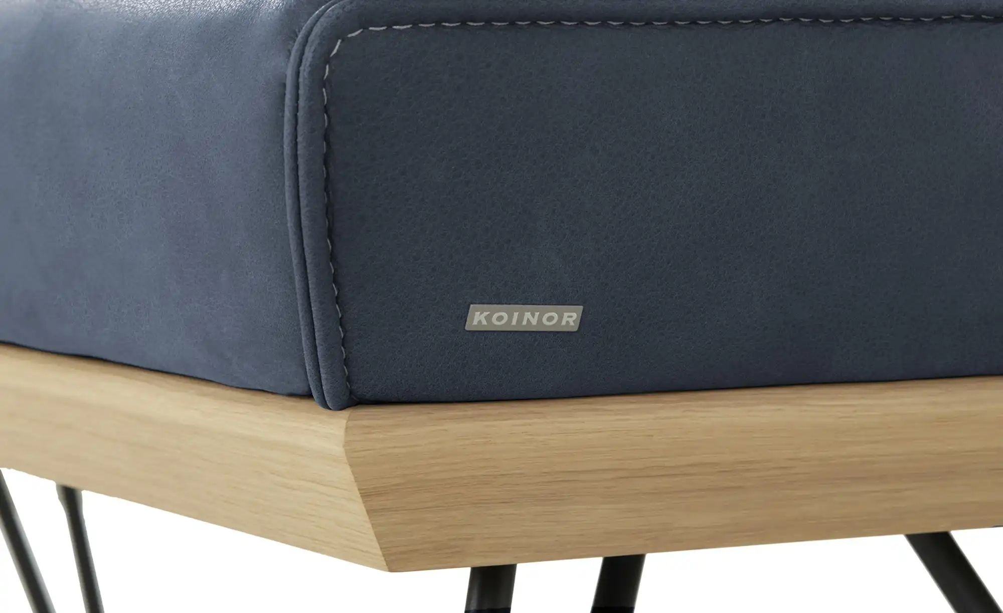 Thumbnail - KOINOR Hockerbank Leder Dining System 4 ¦ blau ¦ Maße (cm): B: 130 H: 49 T: 54.0 Bänke > Einzelbänke - Höffner