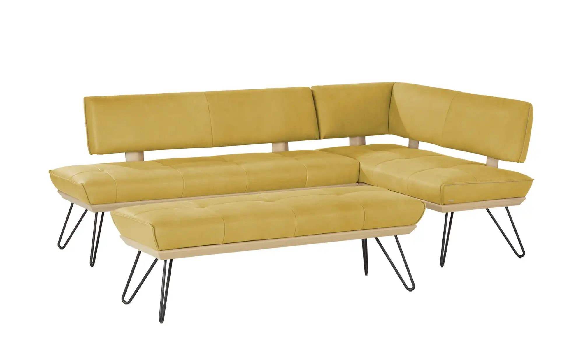 Thumbnail - KOINOR Hockerbank  Leder Dining System 4 ¦ gelb ¦ Maße (cm): B: 190 H: 49 T: 54.0 Bänke > Einzelbänke - Höffner