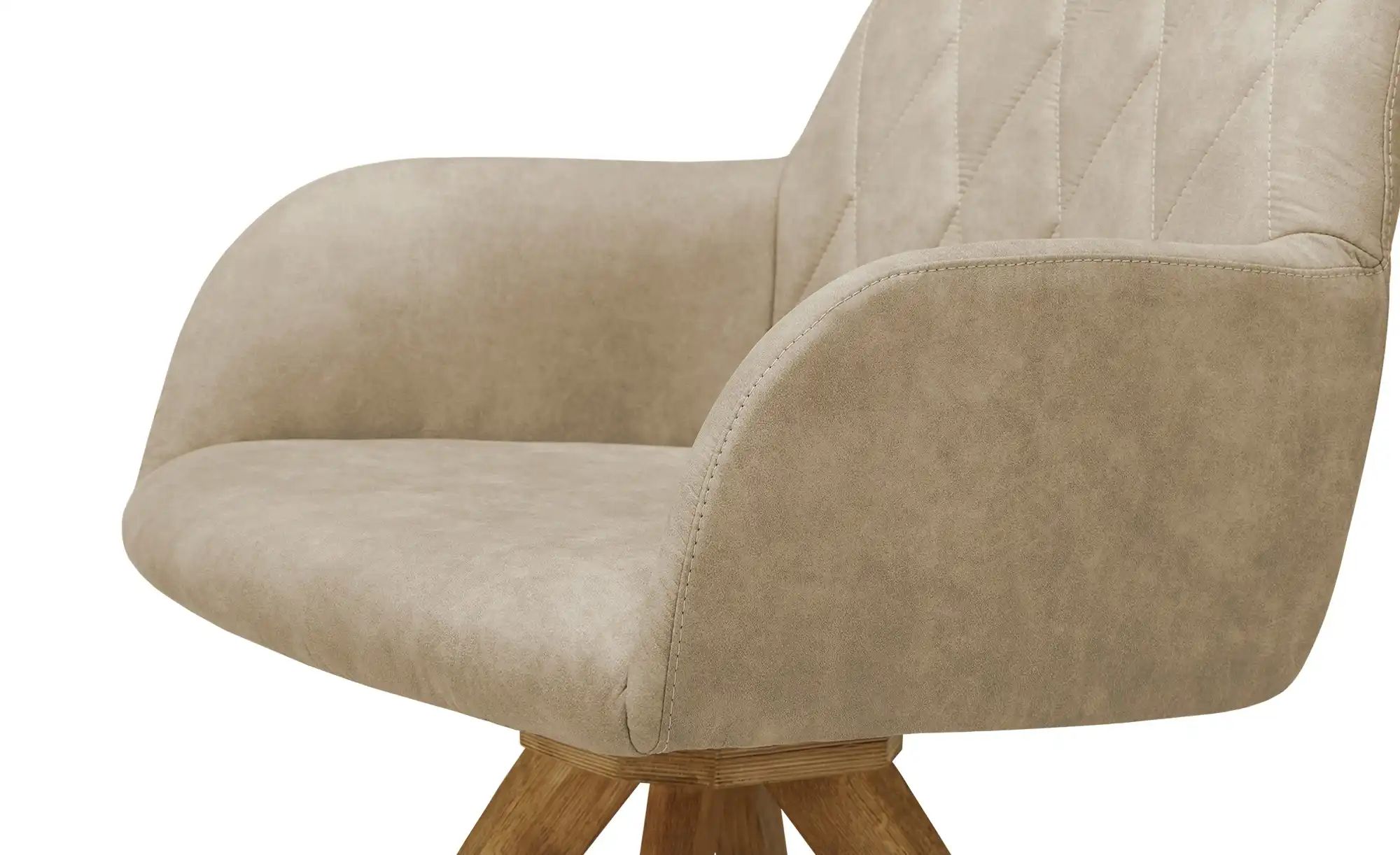 Thumbnail - Woodford Armlehnstuhl  Bristol ¦ beige ¦ Maße (cm): B: 60 H: 88 T: 67.0 Stühle > Esszimmerstühle > Esszimmerstühle mit A...