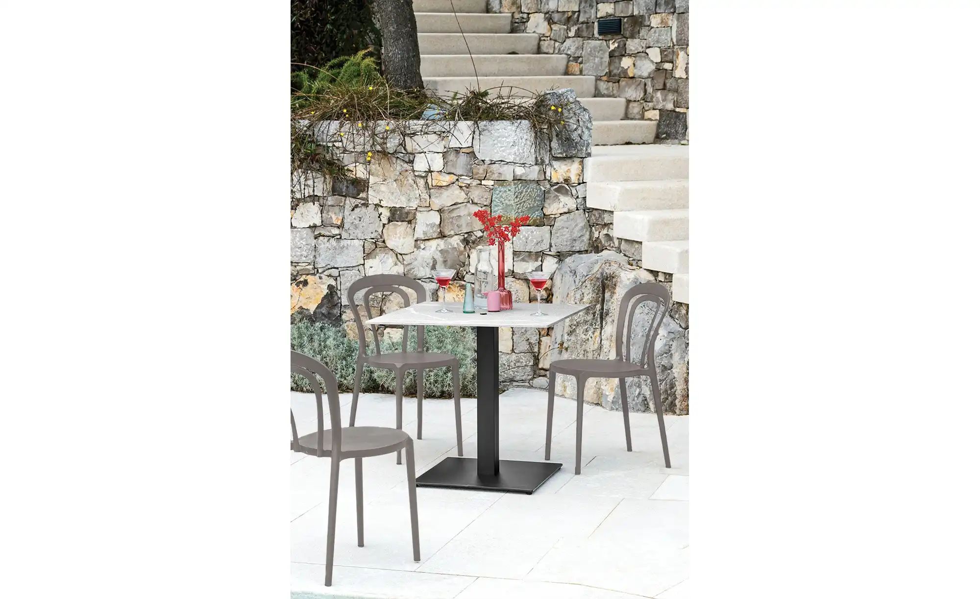 Connubia Stuhl stapelbar Caffe ¦ grau ¦ Maße (cm): B: 43 H: 83 T: 53.0 Stüh günstig online kaufen