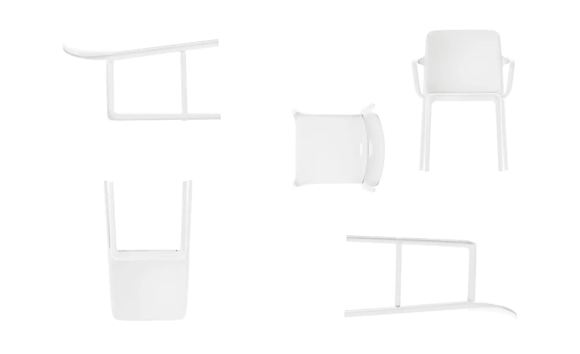 Thumbnail - Connubia Stuhl stapelbar Bayo ¦ weiß ¦ Maße (cm): B: 60 H: 82,5 T: 54.0 Stühle > Esszimmerstühle > Esszimmerstühle mit A...