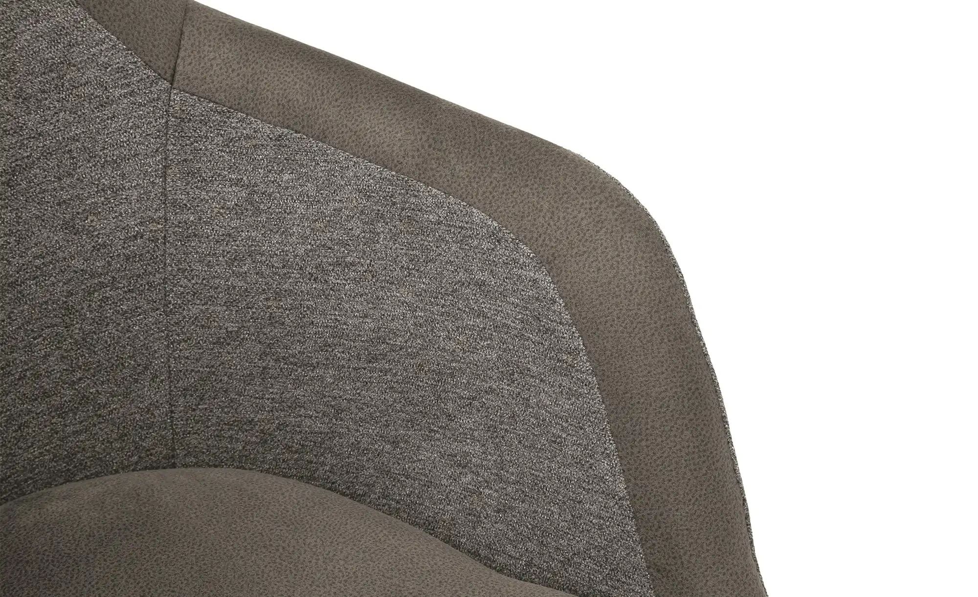 Dine + Mine Armlehnstuhl mit Massivholzgestell Corby ¦ braun ¦ Maße (cm): B günstig online kaufen