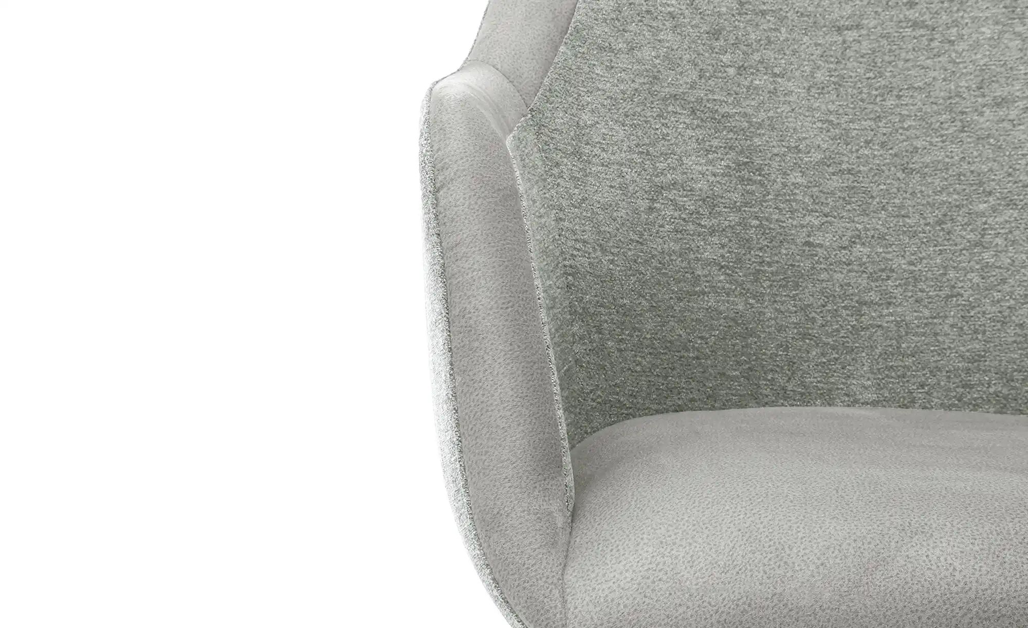 Dine + Mine Armlehnstuhl mit Massivholzgestell Corby ¦ grau ¦ Maße (cm): B: günstig online kaufen