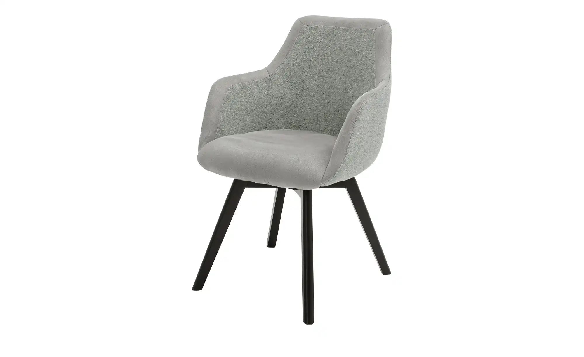 Dine + Mine Armlehnstuhl mit Massivholzgestell Corby ¦ grau ¦ Maße (cm): B: günstig online kaufen