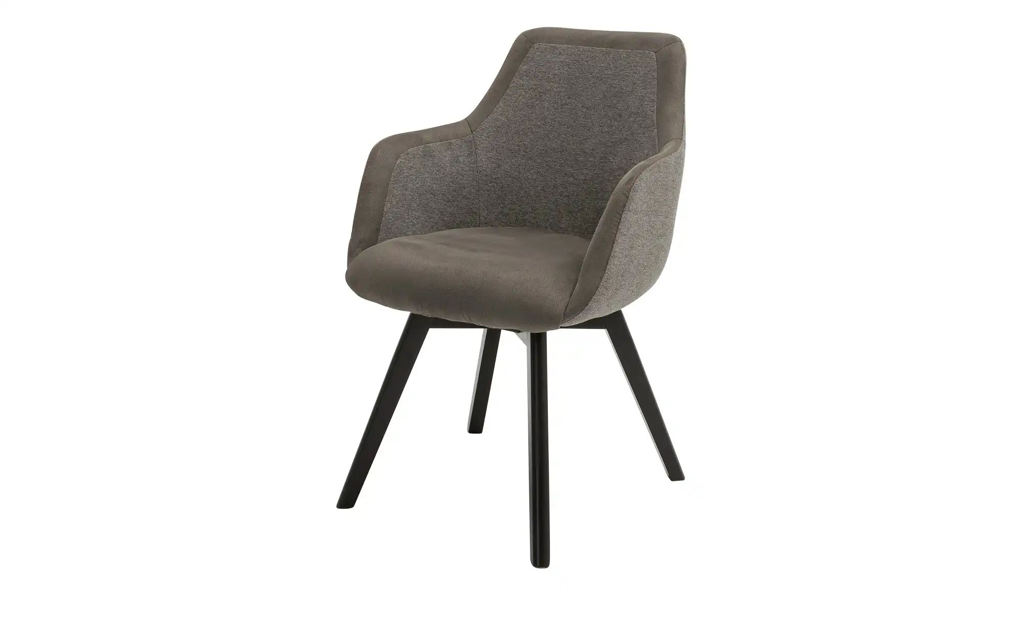 Dine + Mine Armlehnstuhl mit Massivholzgestell Corby ¦ braun ¦ Maße (cm): B günstig online kaufen