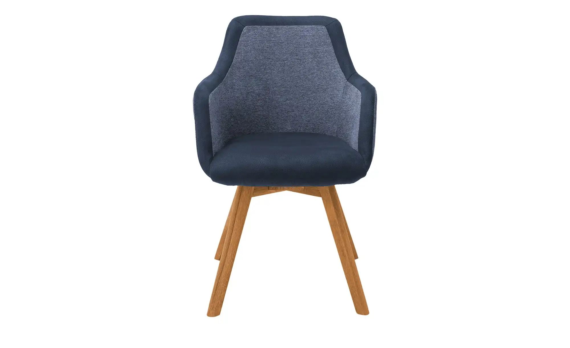 Dine + Mine Armlehnstuhl mit Massivholzgestell Corby ¦ blau ¦ Maße (cm): B: günstig online kaufen