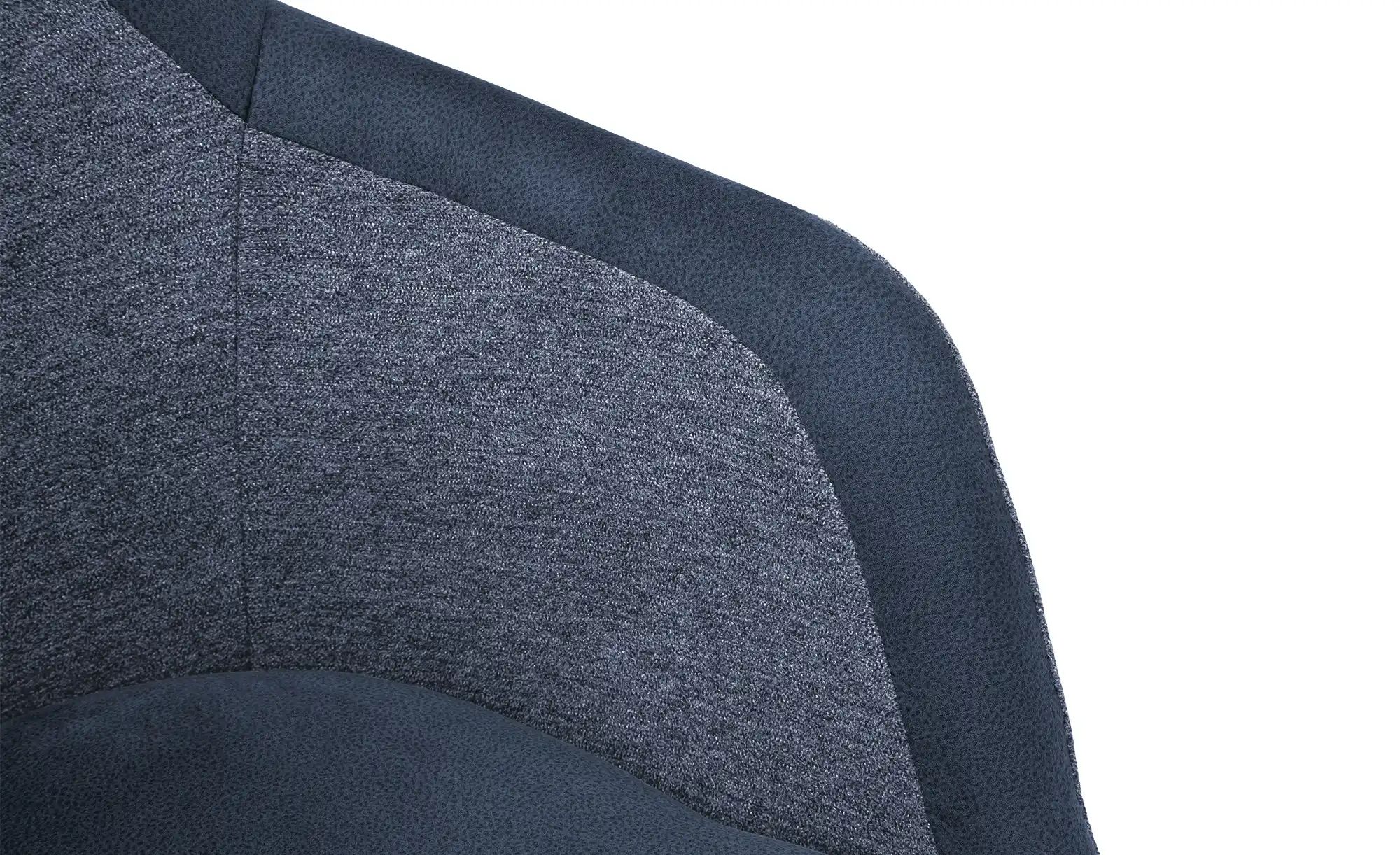 Dine + Mine Armlehnstuhl mit Massivholzgestell Corby ¦ blau ¦ Maße (cm): B: günstig online kaufen