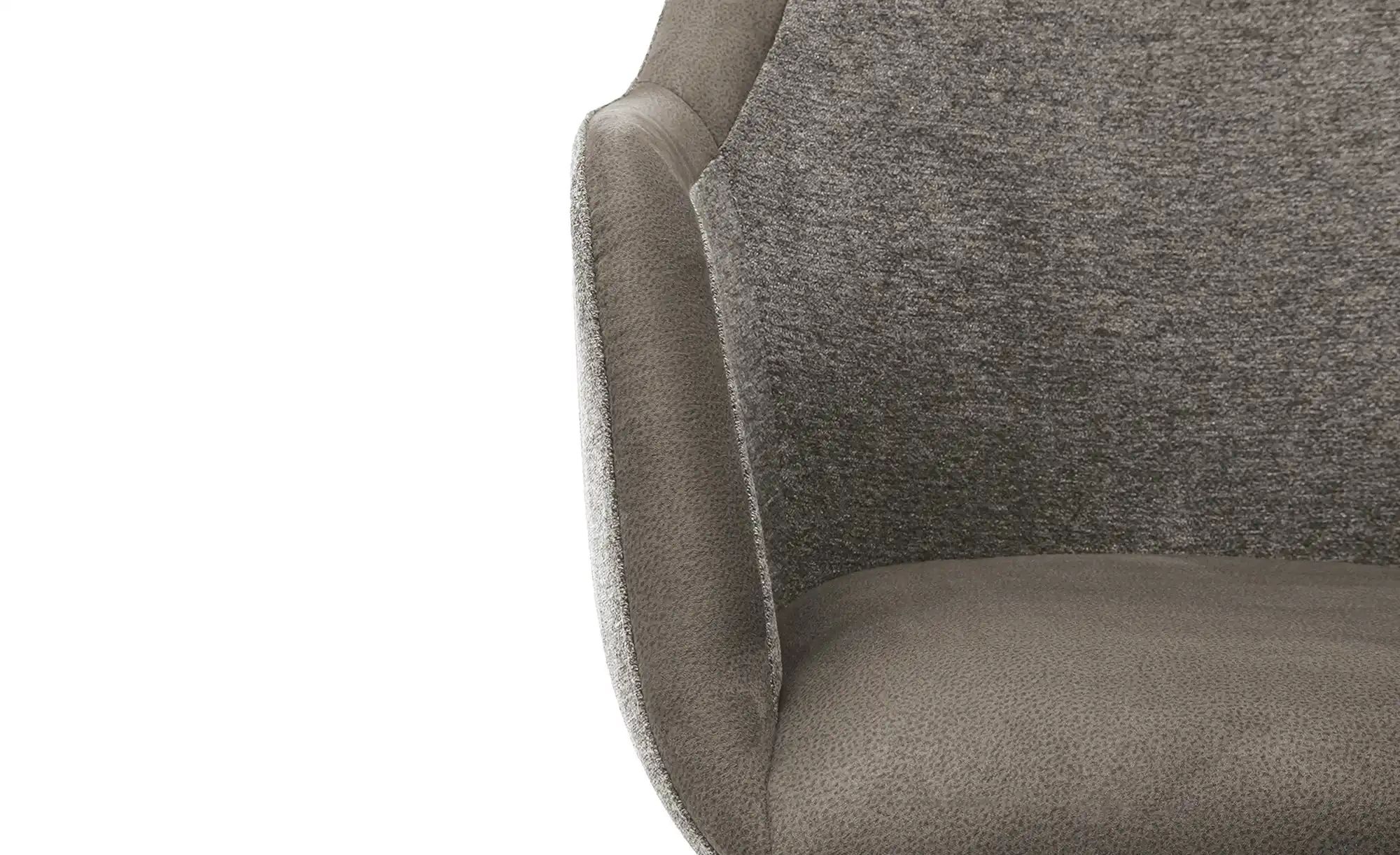 Dine + Mine Armlehnstuhl mit Massivholzgestell Corby ¦ braun ¦ Maße (cm): B günstig online kaufen