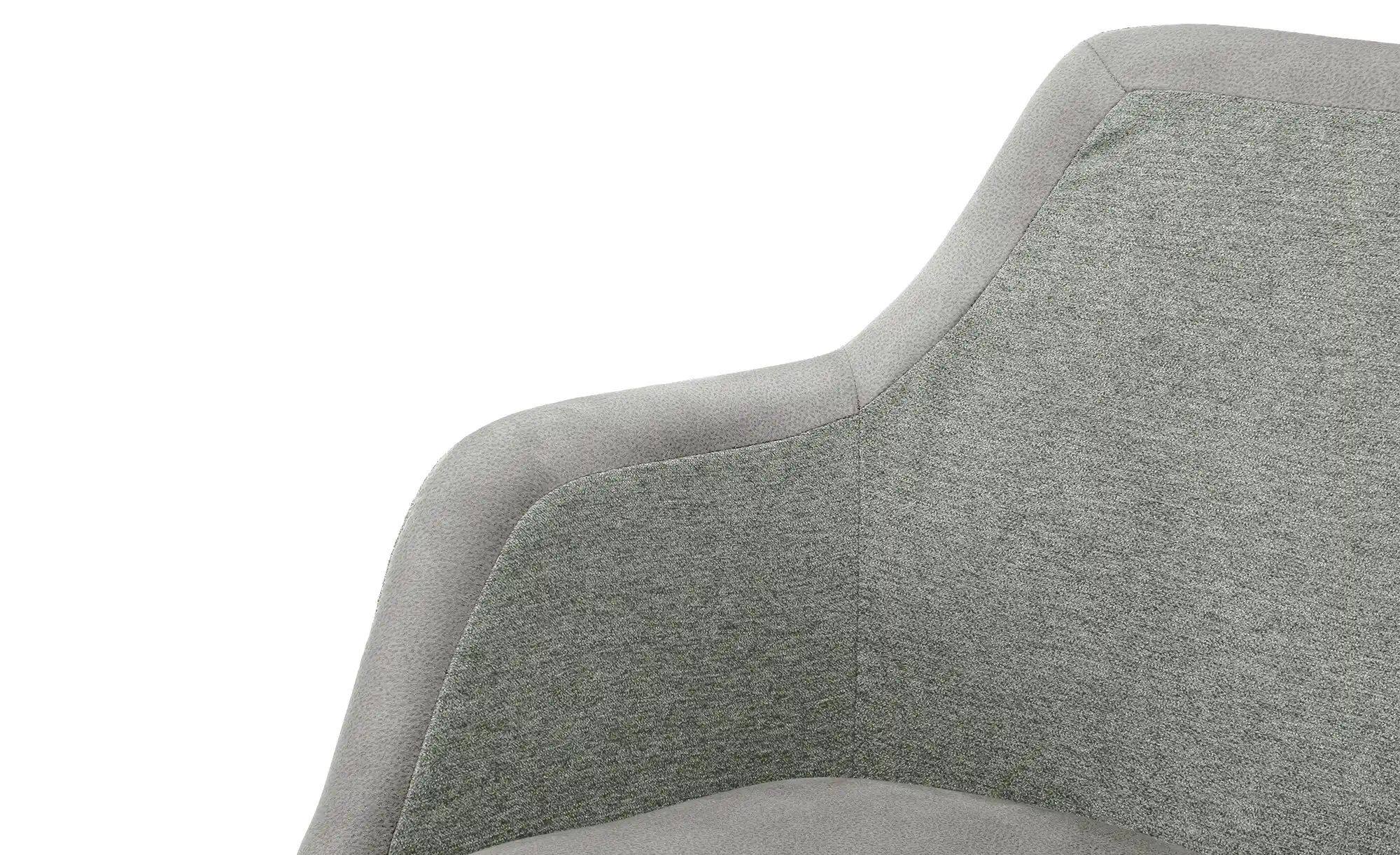 Dine + Mine Armlehnstuhl mit Massivholzgestell Corby ¦ grau ¦ Maße (cm): B: günstig online kaufen