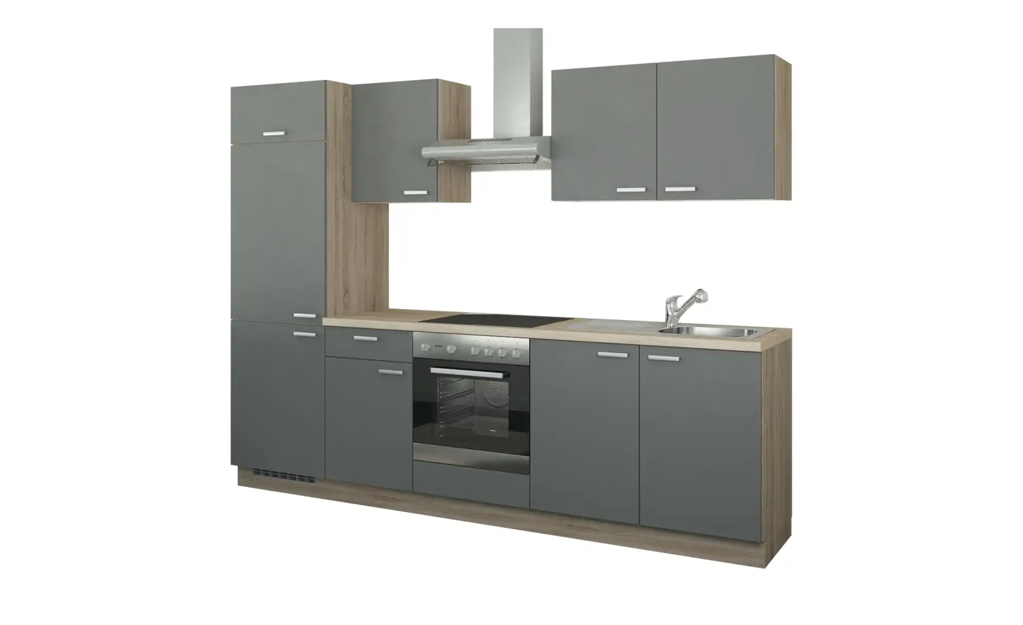 Küchenzeile mit Elektrogeräten  Aachen ¦ grau ¦ Maße (cm): B: 270 Küchen > Küchenblöcke mit E-Geräten - Höffner