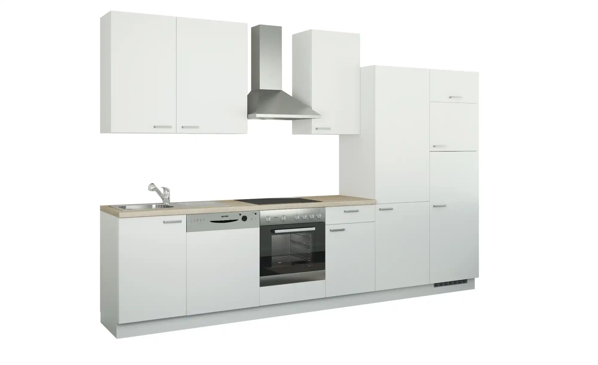 Küchenzeile mit Elektrogeräten  Dortmund ¦ weiß ¦ Maße (cm): B: 340 Küchen > Küchenblöcke mit E-Geräten - Höffner