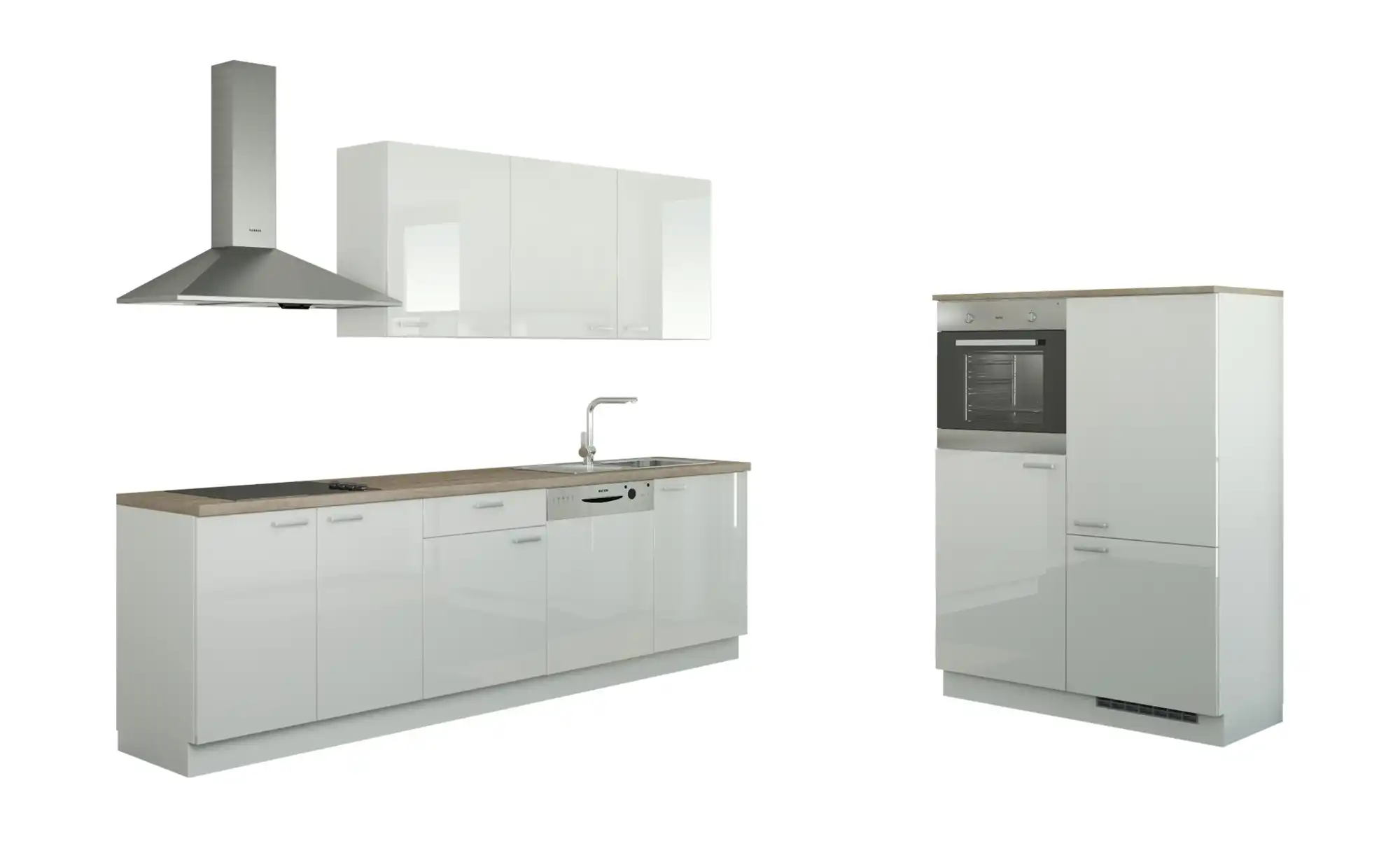 Küchenzeile mit Elektrogeräten  Cottbus ¦ weiß ¦ Maße (cm): B: 390 Küchen > Küchenblöcke mit E-Geräten - Höffner