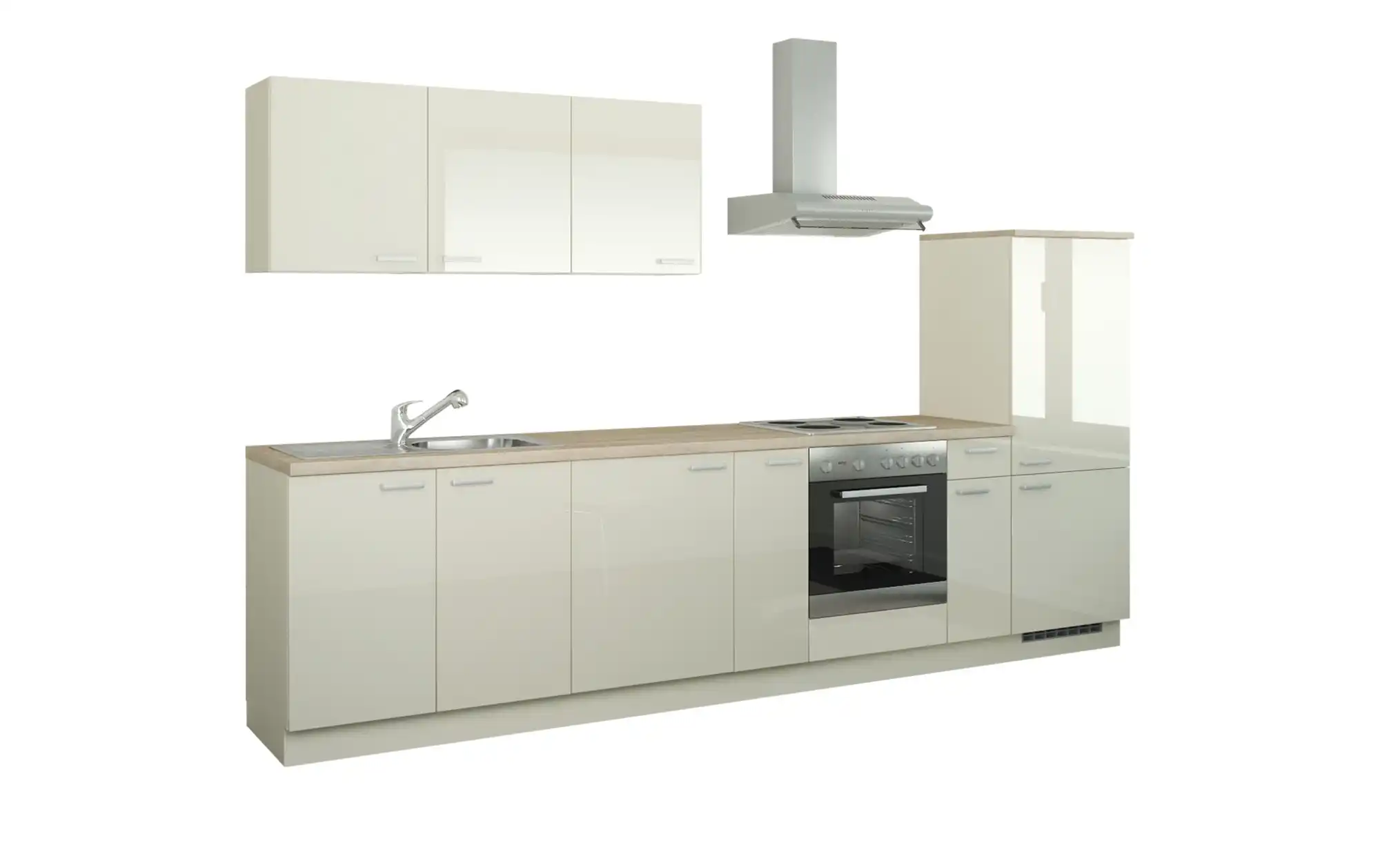 Küchenzeile mit Elektrogeräten  Fulda ¦ creme ¦ Maße (cm): B: 330 Küchen > Küchenblöcke mit E-Geräten - Höffner