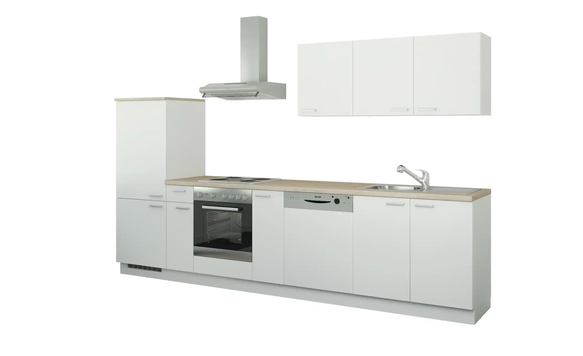 Küchenzeile mit Elektrogeräten  Coburg ¦ weiß ¦ Maße (cm): B: 330 Küchen > Küchenblöcke mit E-Geräten - Höffner