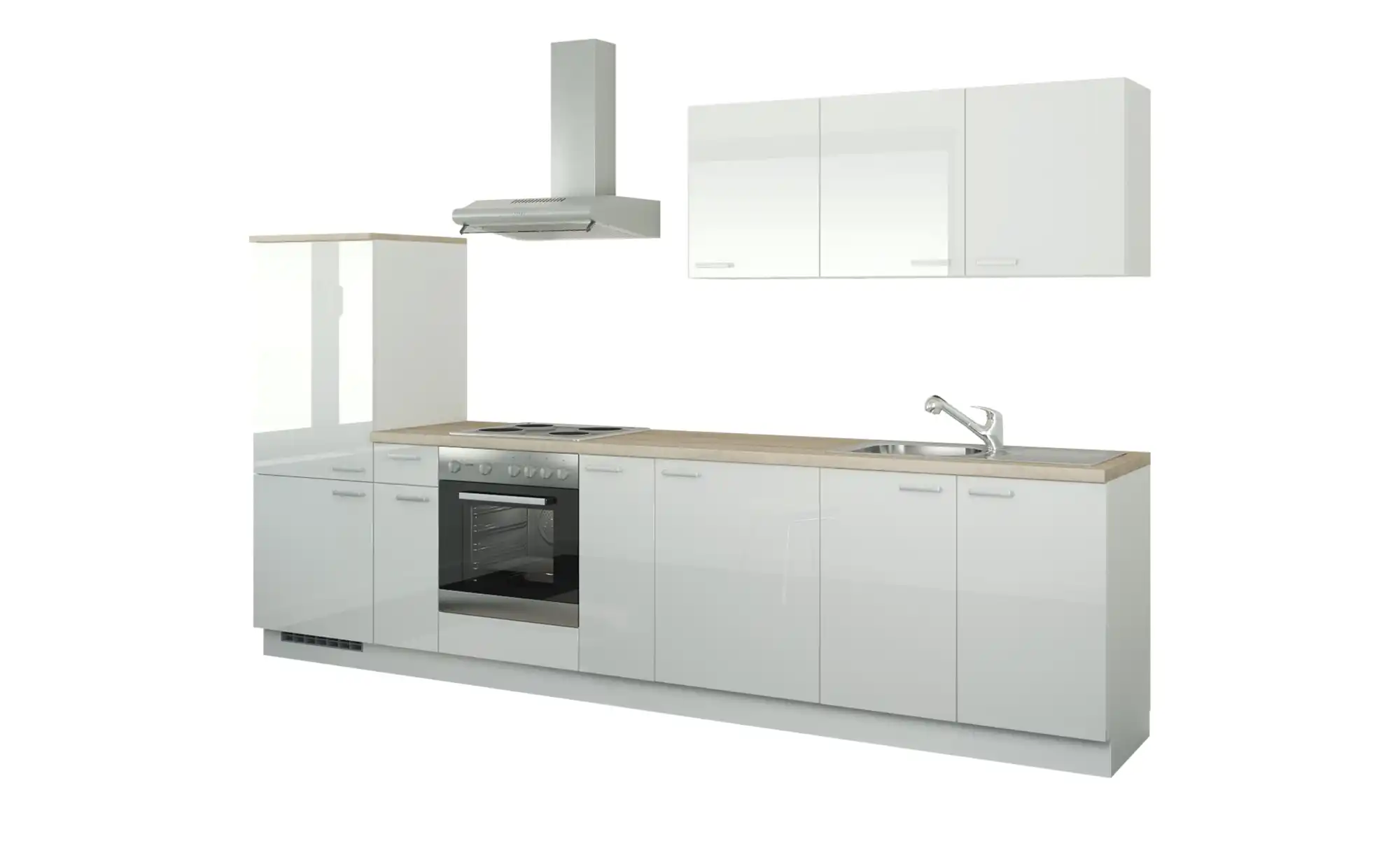 Küchenzeile mit Elektrogeräten  Fulda ¦ weiß ¦ Maße (cm): B: 330 Küchen > Küchenblöcke mit E-Geräten - Höffner