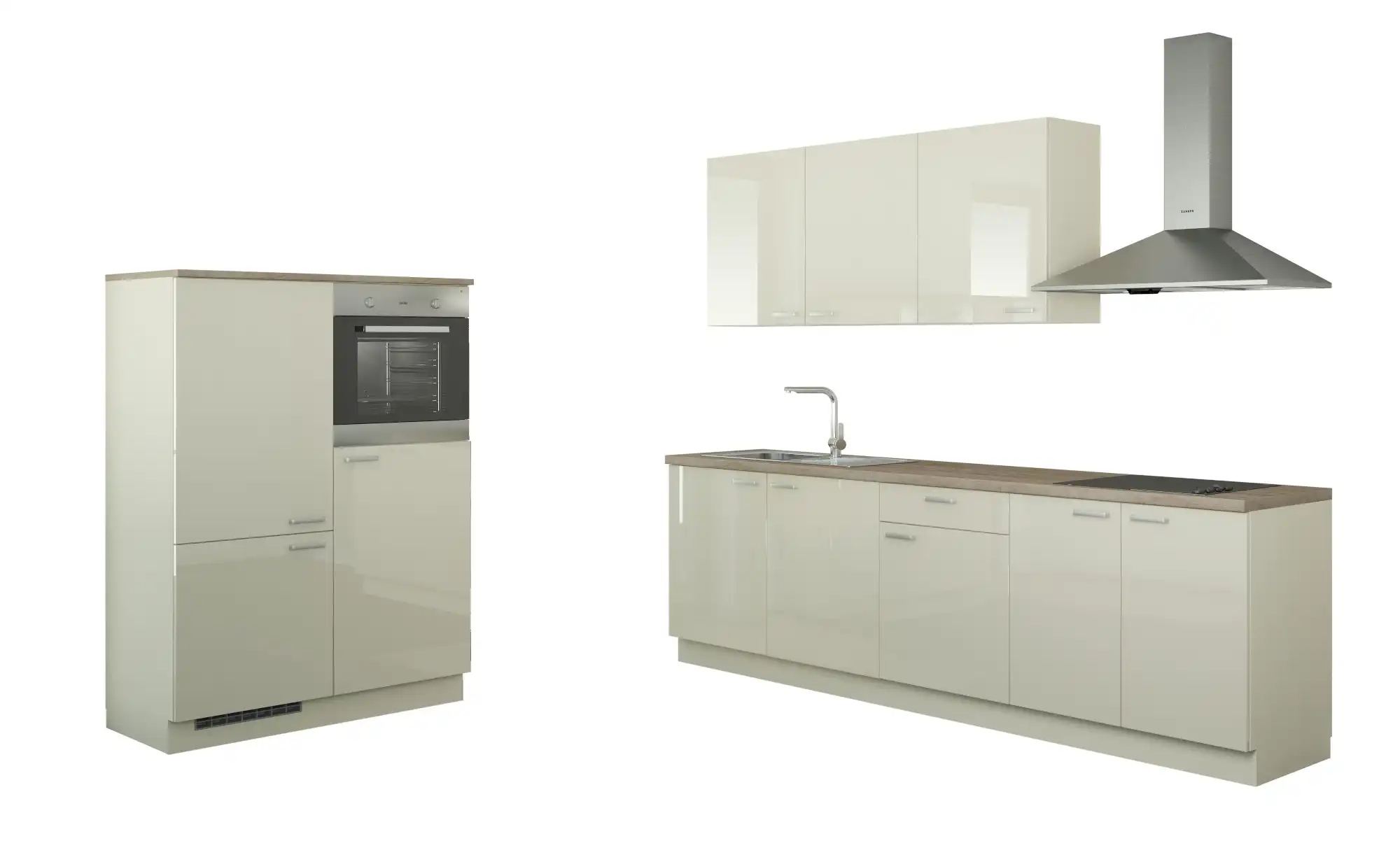 Küchenzeile mit Elektrogeräten   Gotha ¦ creme ¦ Maße (cm): B: 390 Küchen > Küchenblöcke mit E-Geräten - Höffner